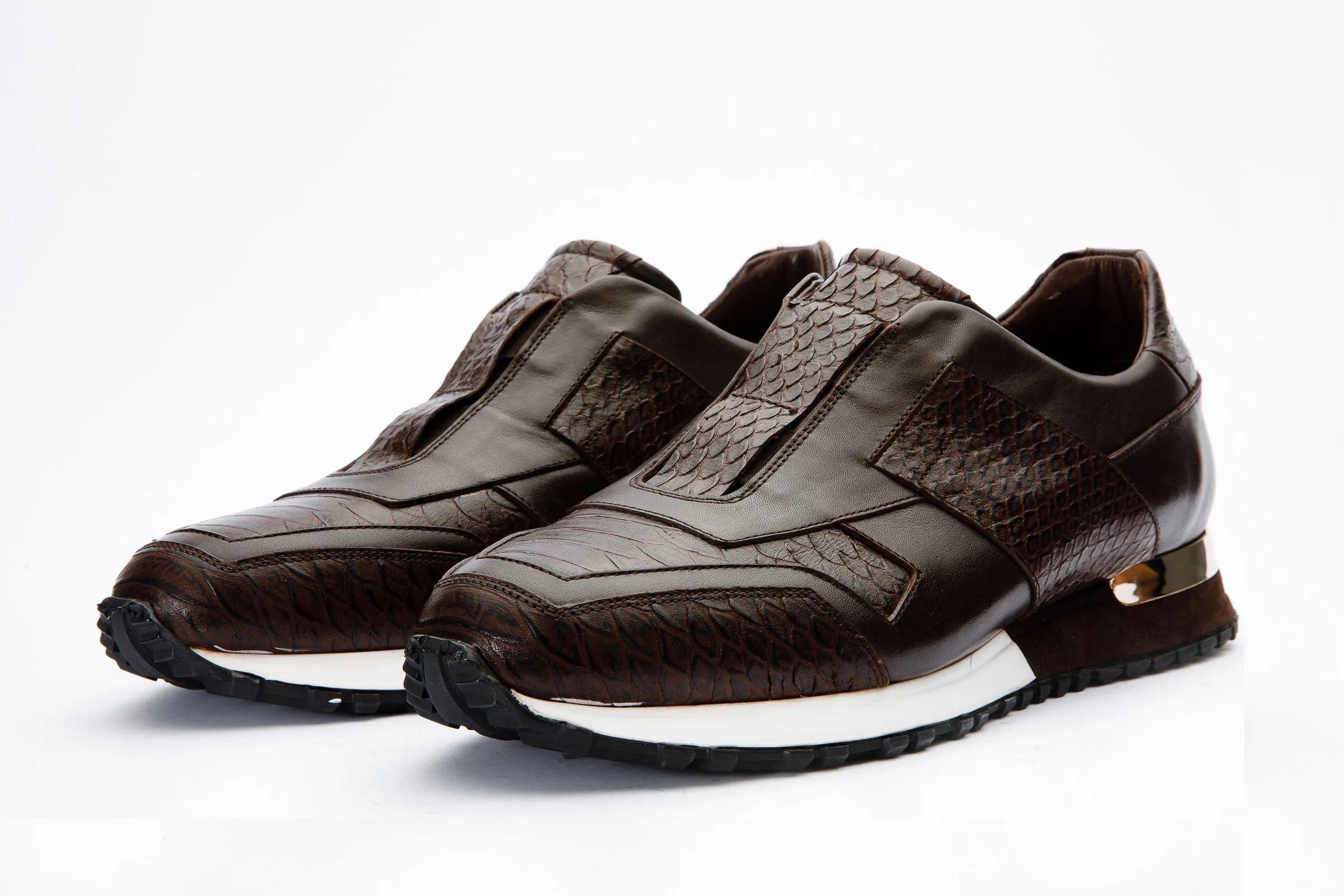 The Mugla Brown Snk Leather Men Sneaker Final Sale! Dynamic Comfort