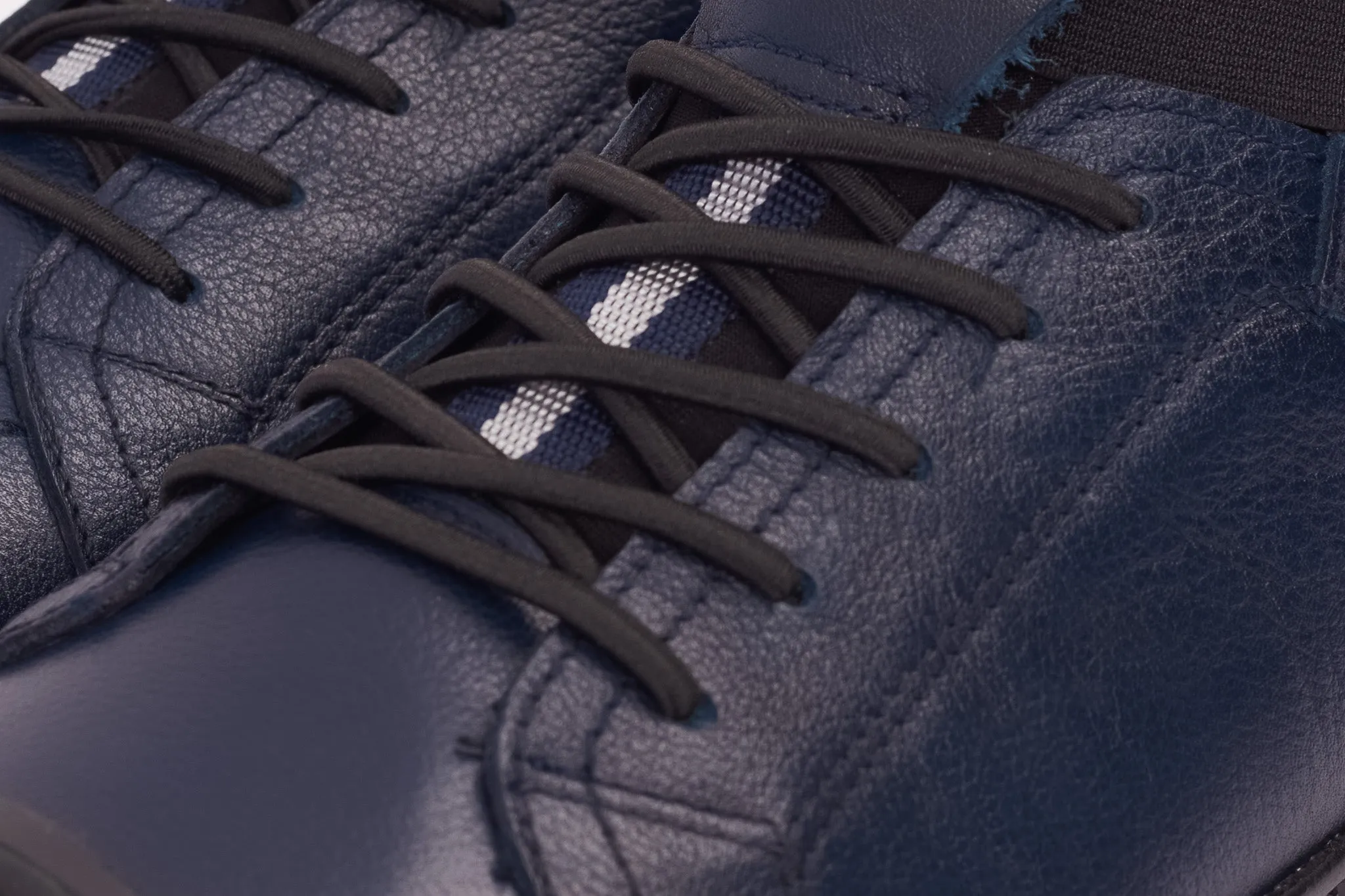 The Mumbai Navy Blue Leather Men Sneaker Final Sale! Everyday Travel Heat Sealed Seams