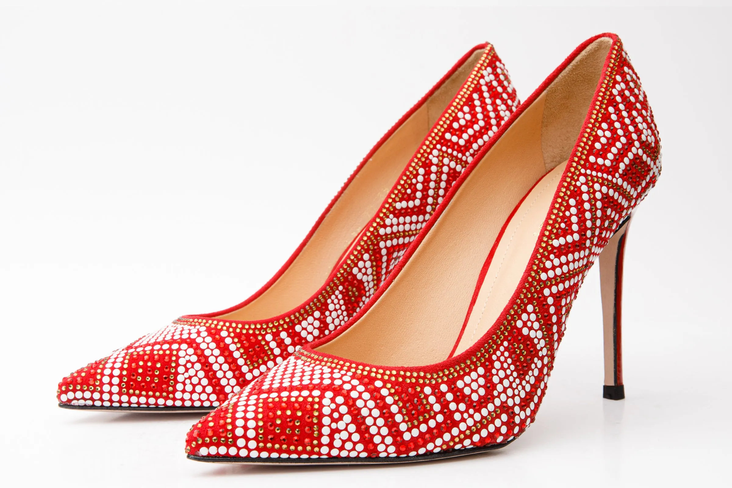 The Nampula Red Glitter Leather Pump Women Shoe Gala Night beach party