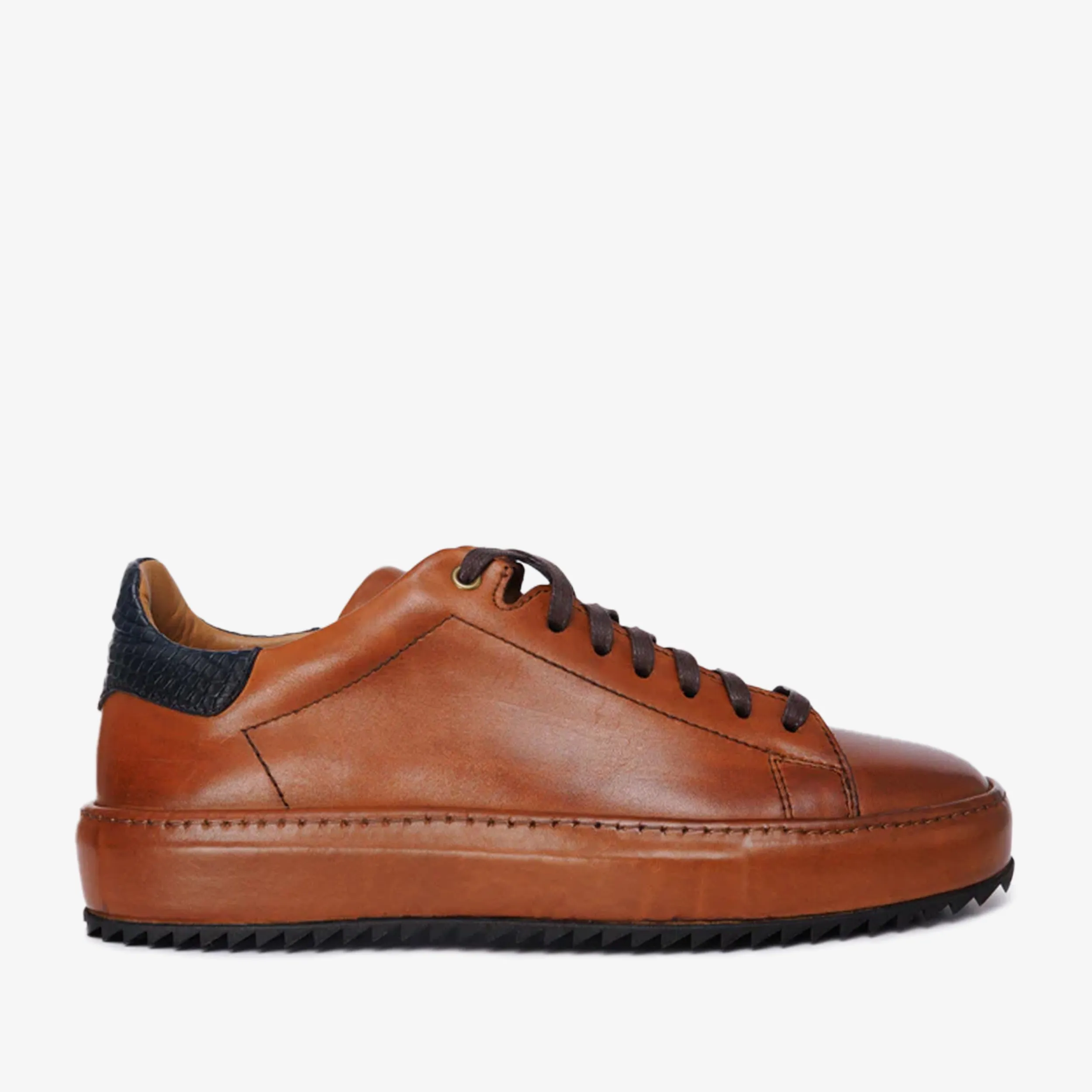 Unique Design Anti   Microbial The Noble Tan Leather Men Sneaker