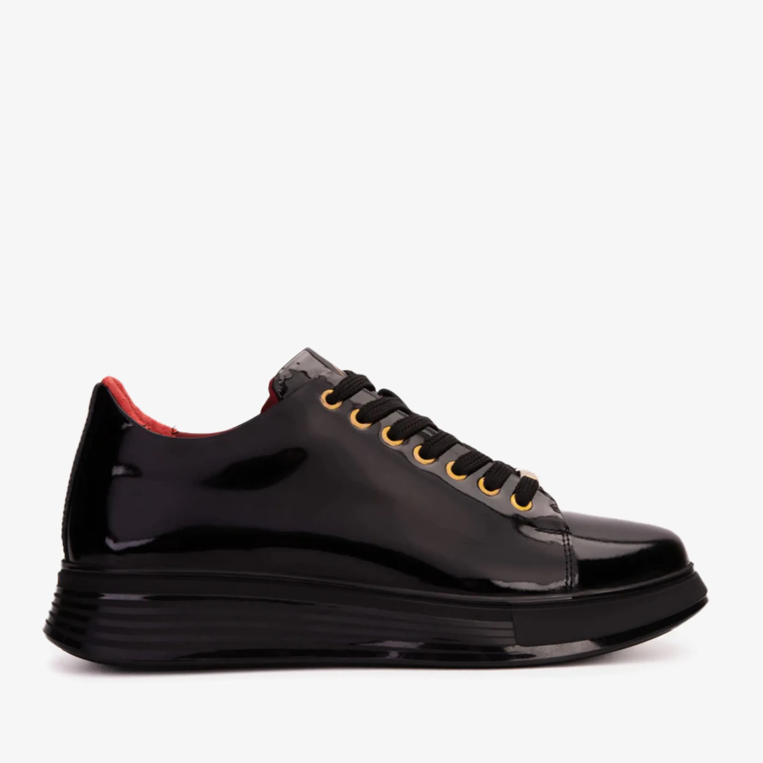 Quick Break The Peklin Patent Black Leather Men Sneaker