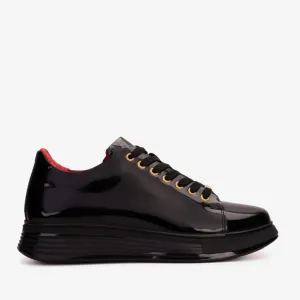 Quick Break The Peklin Patent Black Leather Men Sneaker