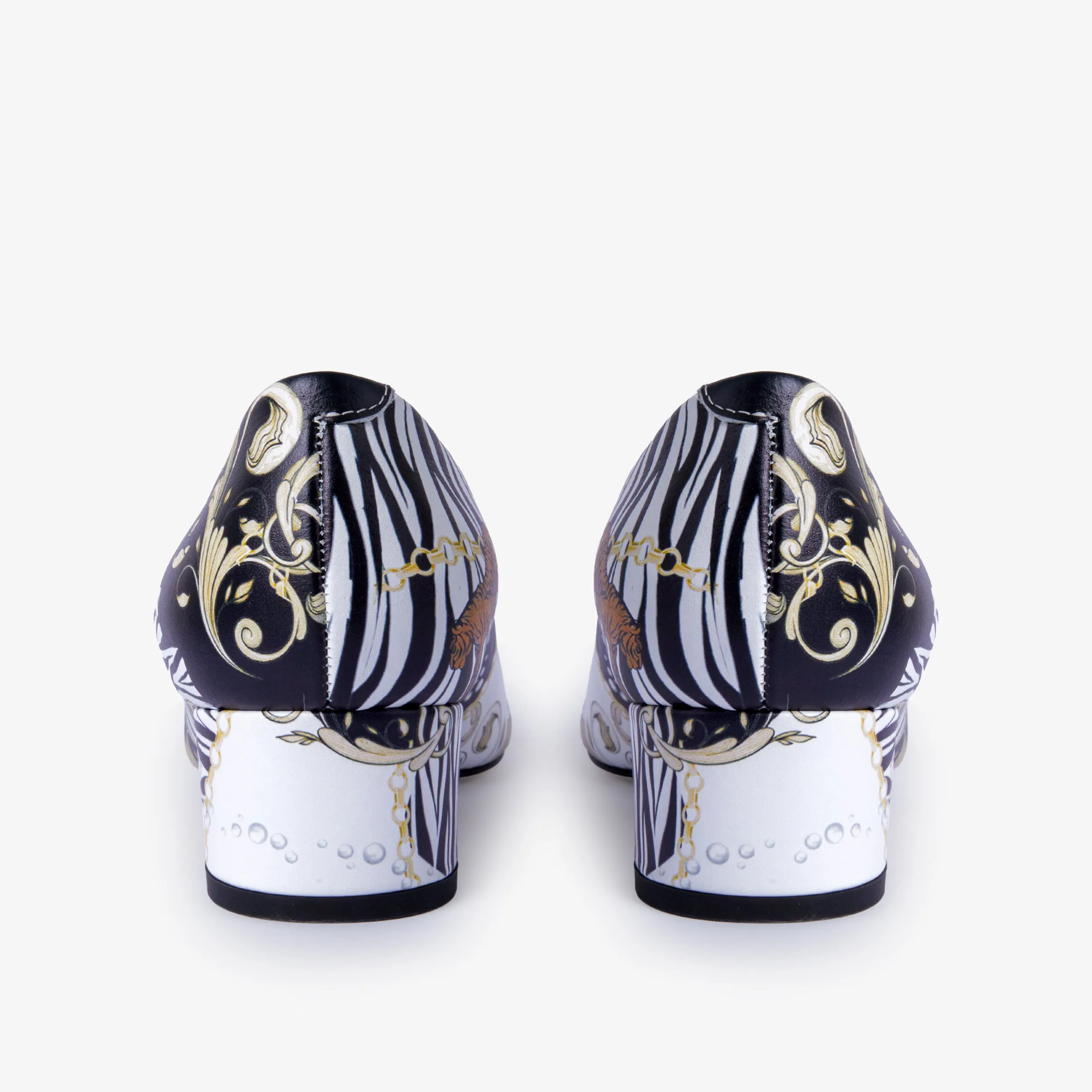 The Perugia White Leather Lower Heel Pump Women Shoe Sleek Glamour