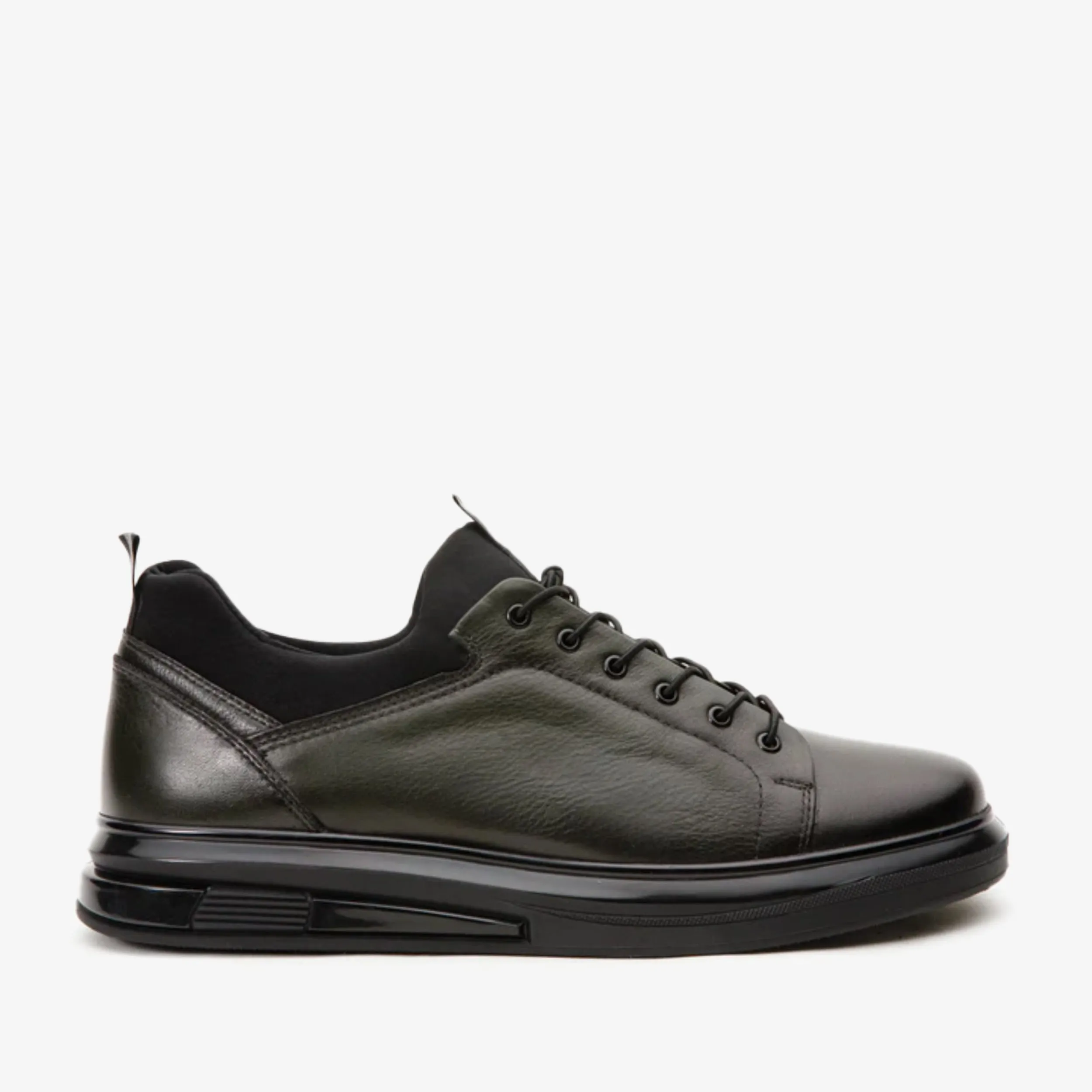 Gym Equipment Stitchless Design The Vilnius Green LeatherMen Sneaker Final Sale!