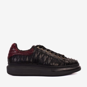 weekenders' options Trustworthy The Adler Pyht  Snk Skin Black & Burgundy Men Sneaker