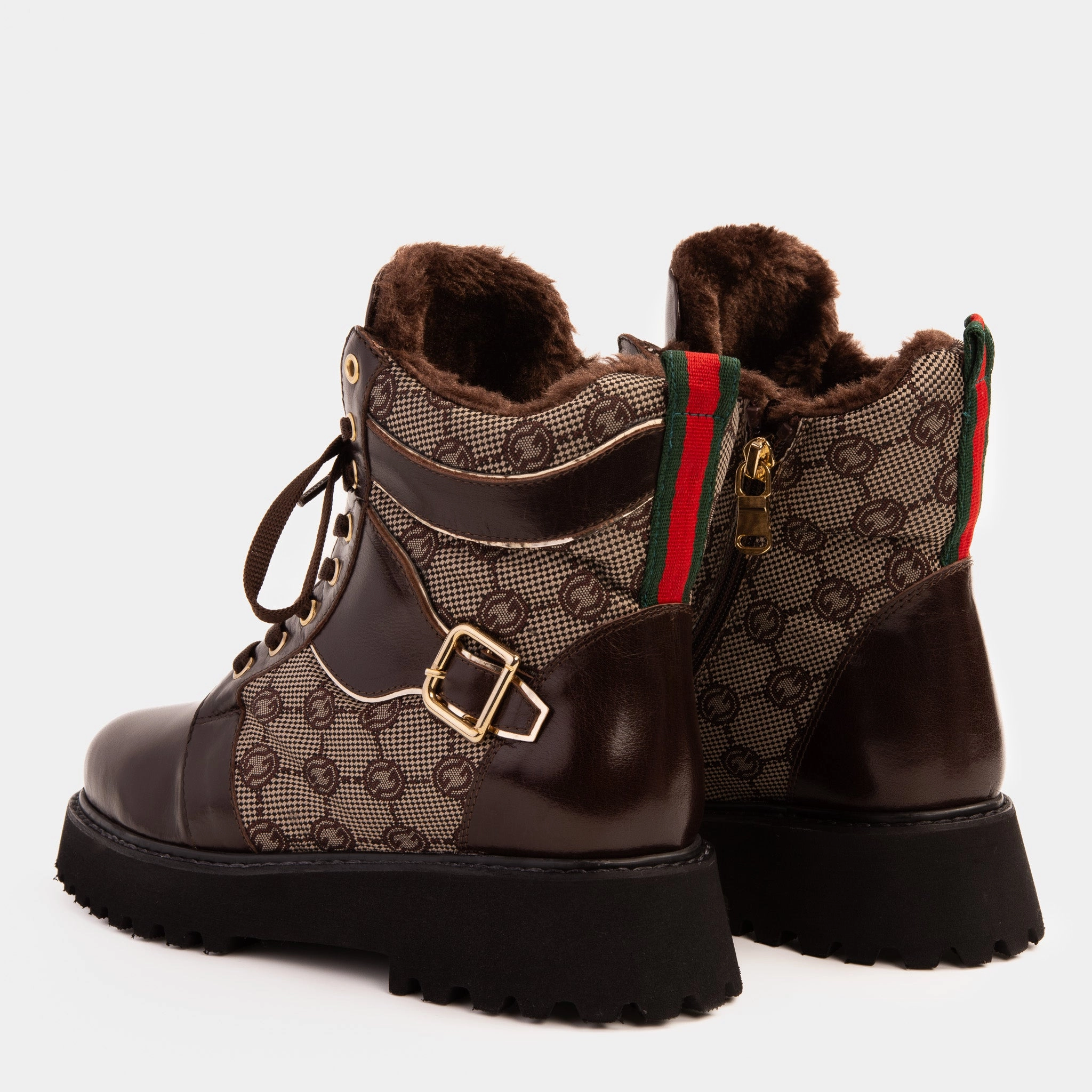 The Boston Brown Leather Lace-Up Ankle Women Boot With a Side Zipper Padded Interior Comfort Seeker Padded Collar Support