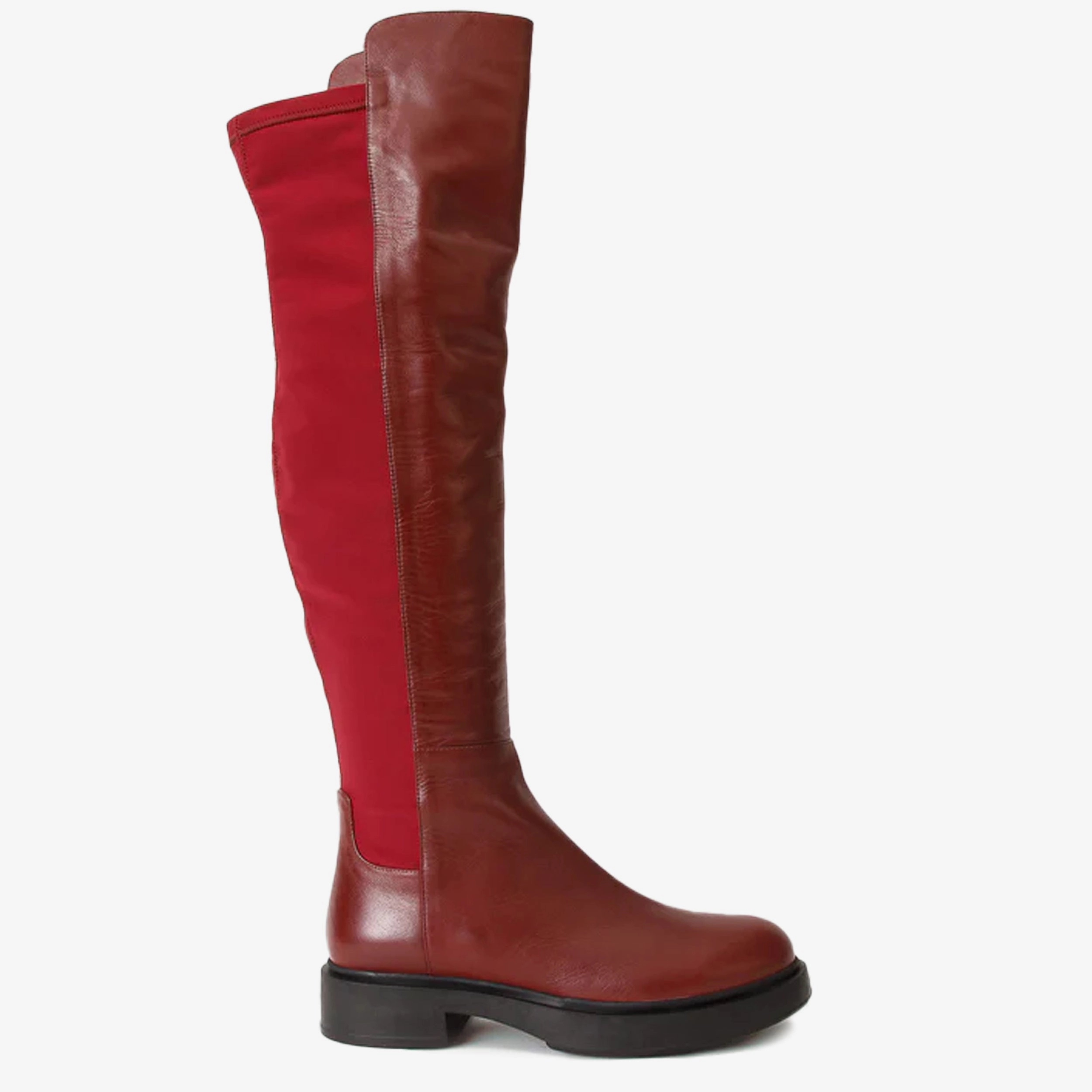 Comfortable Wear The  Harmony Belle Burgundy Leather Knee High Women Boot