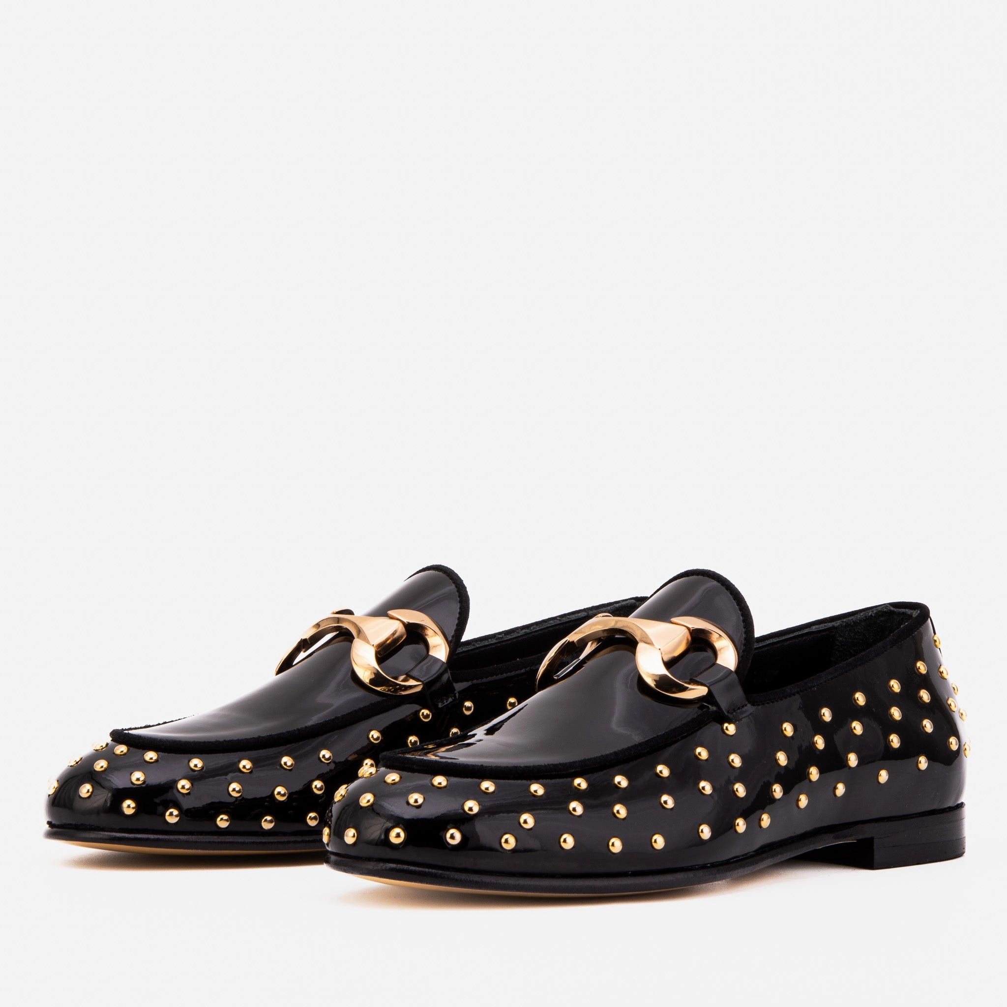 The Jupiter  Shoe Black Spike Leather  Bit Dress Loafer Limited Edition Women  Shoe Slip-resistant durability
