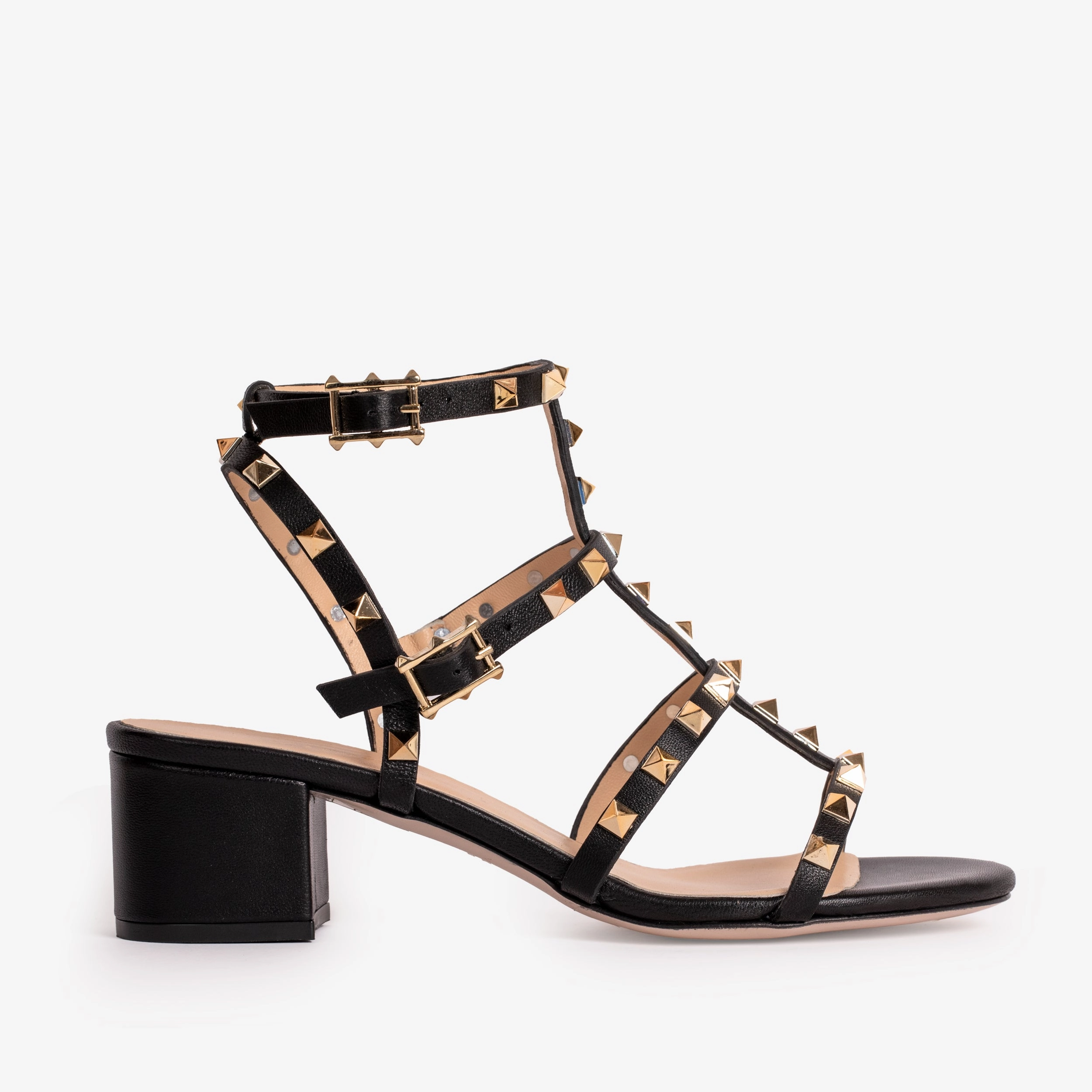 The Nejapa Black Multi Strap Leather Women Sandal Easy performance Easy Support