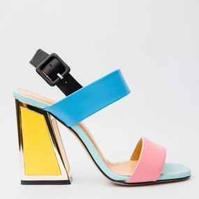 Rain Light Free Movement The Niger Multicolor Block Heel Leather Women Sandal