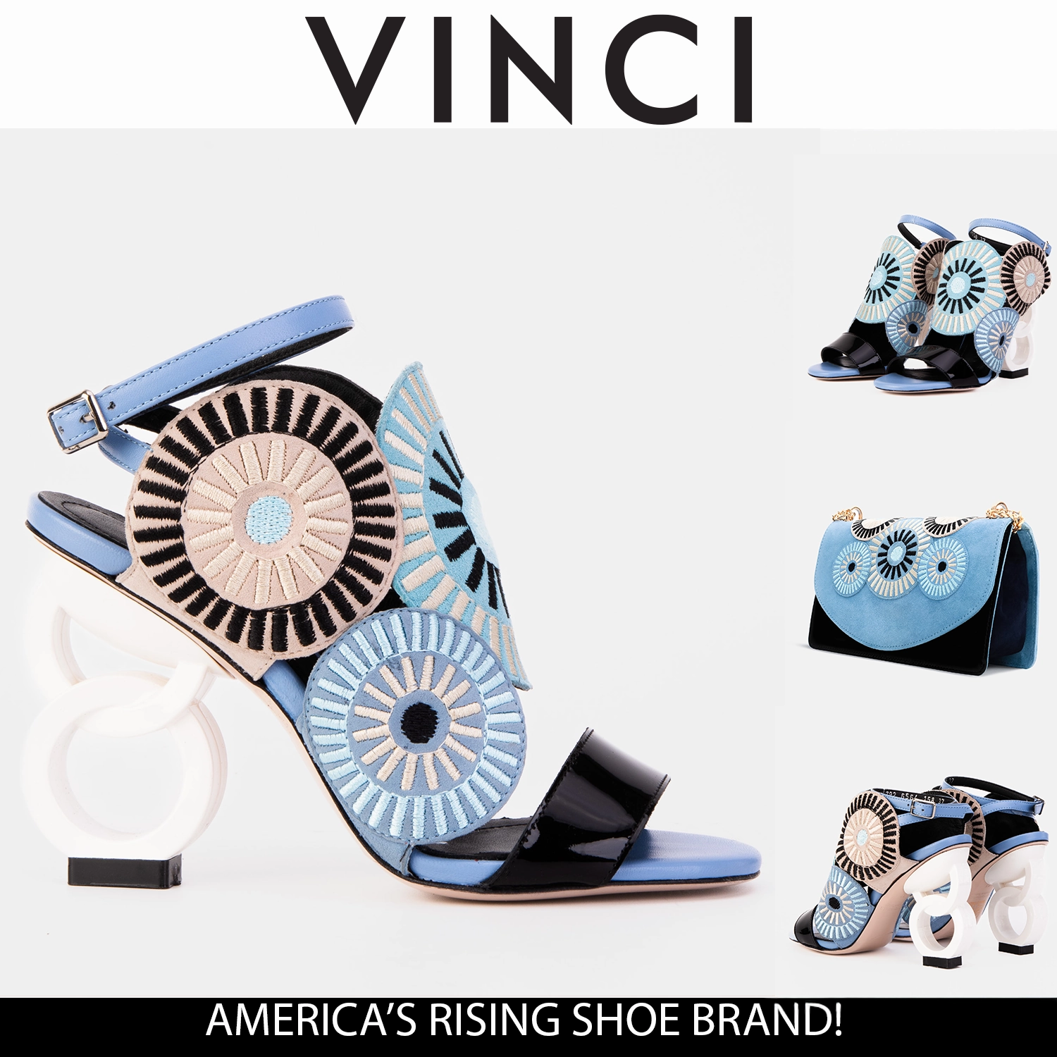 The Parama Blue Leather Ankle Strap Women Sandal Mood Boost