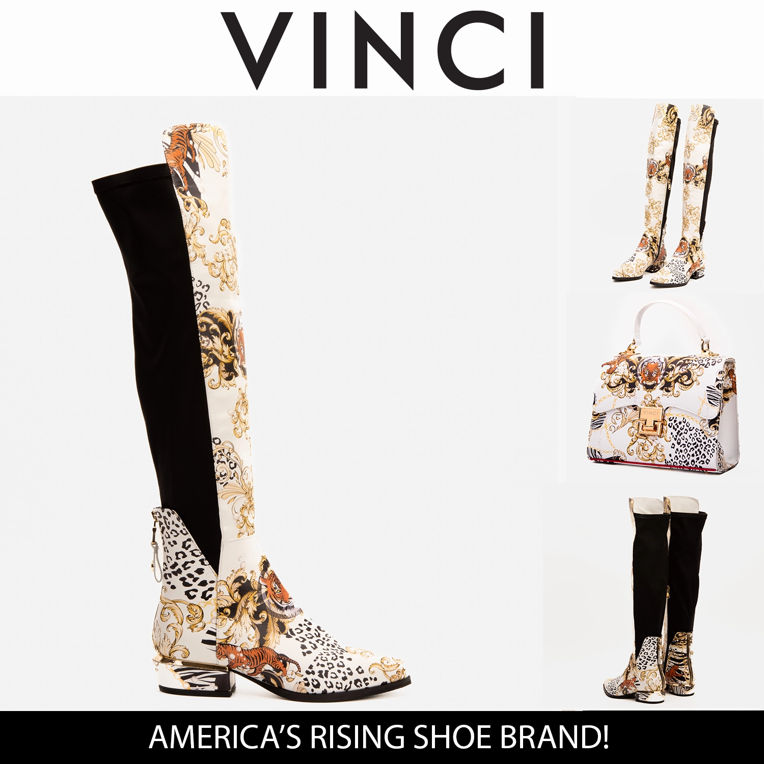 The Perugia Leather Pointy Toe Knee High Women Boot Tread Pattern