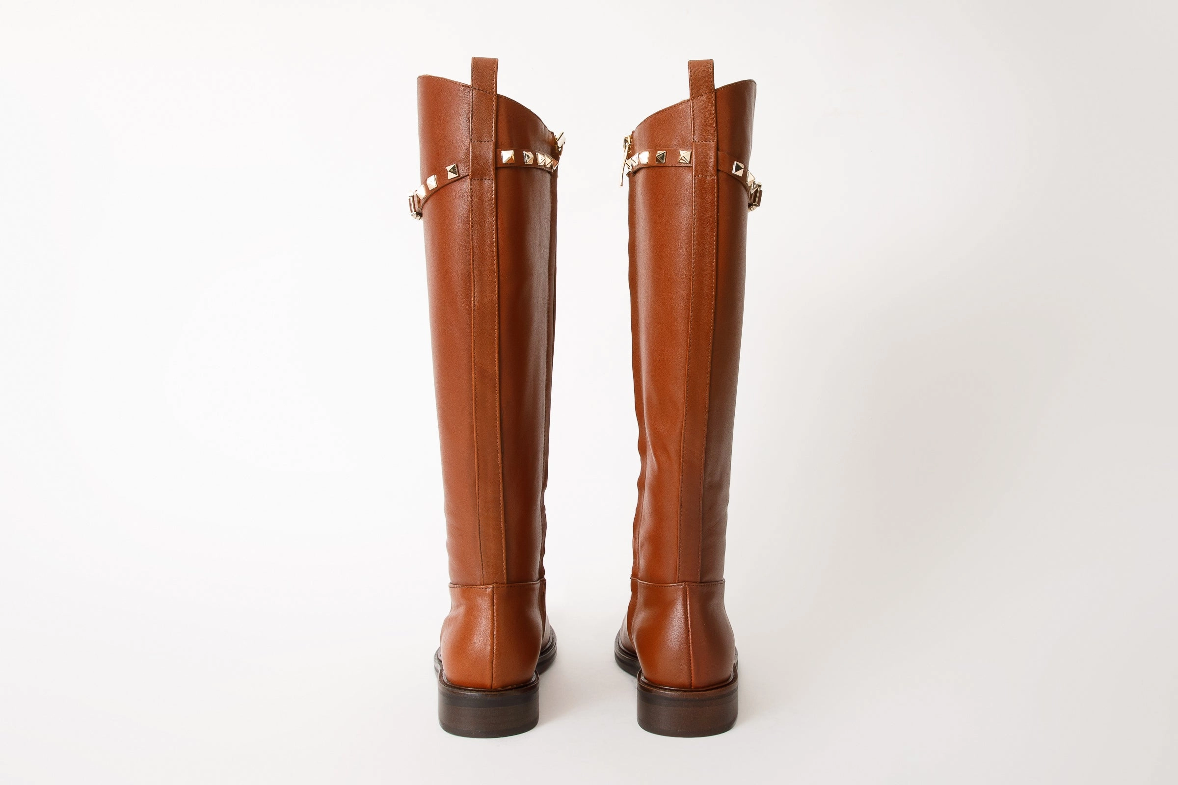 Stable Footing The Rica Tan Leather Knee High Women Boot Final Sale!