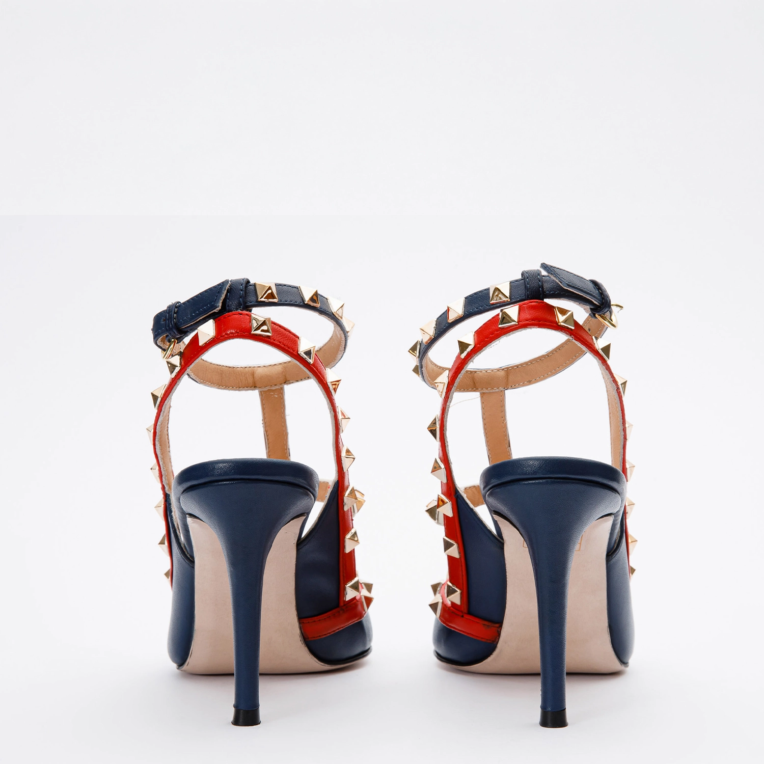 The Sogi Navy Blue Leather Slingback Women Sandal Breathable Shoes