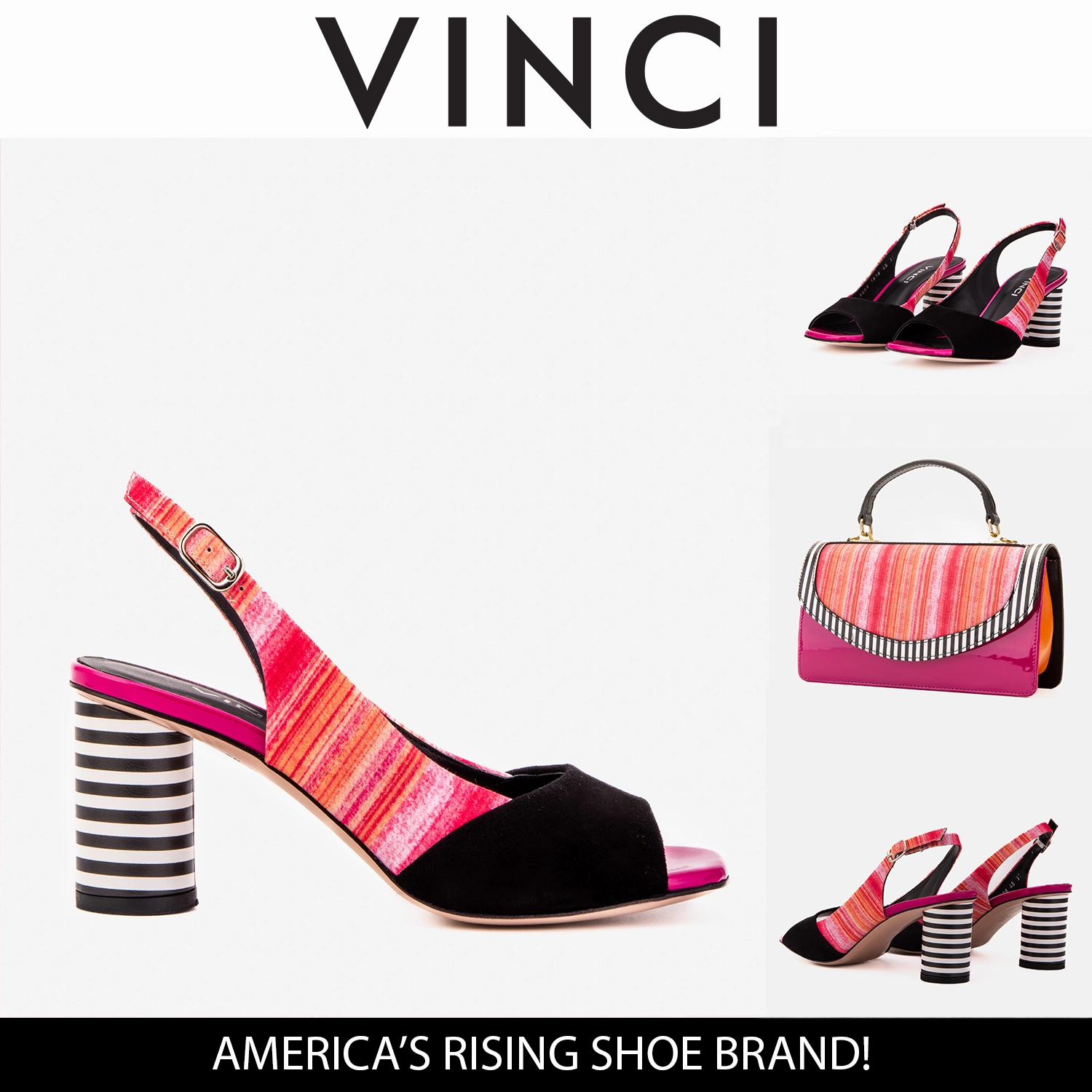 The Spectrum Multicolor Block Heel Leather Women Slingback Sandal most expensive