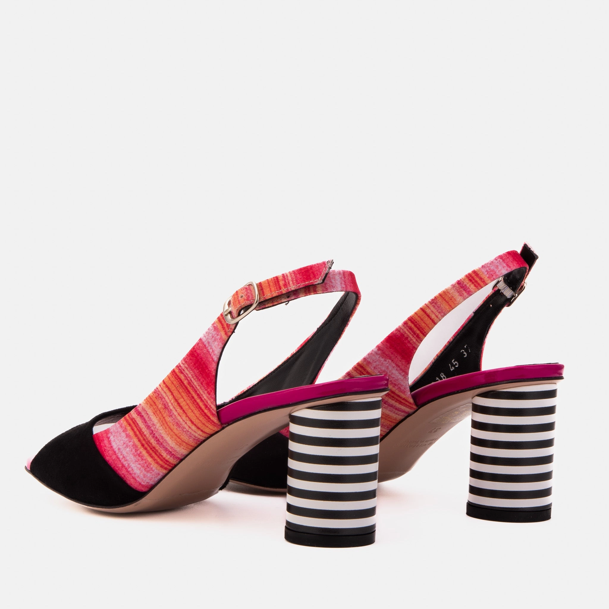 The Spectrum Multicolor Block Heel Leather Women Slingback Sandal quality-built kids' small