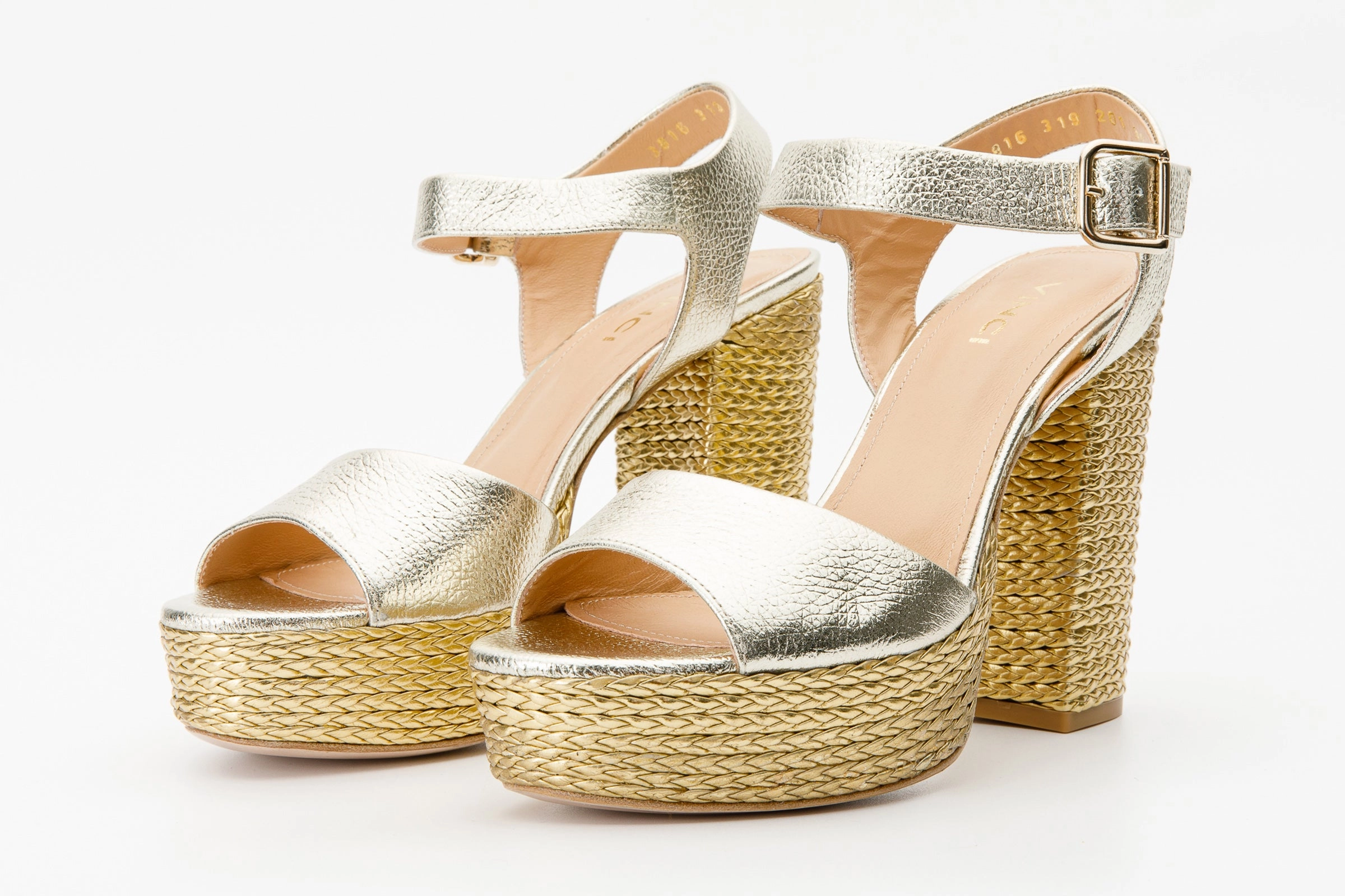 The Tampico Platform Heel Gold Leather Women Sandal Outfit Boost Freedom Move