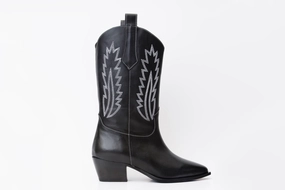 The Togg Black Leather Cowboy Women Boot Final Sale! kids' large