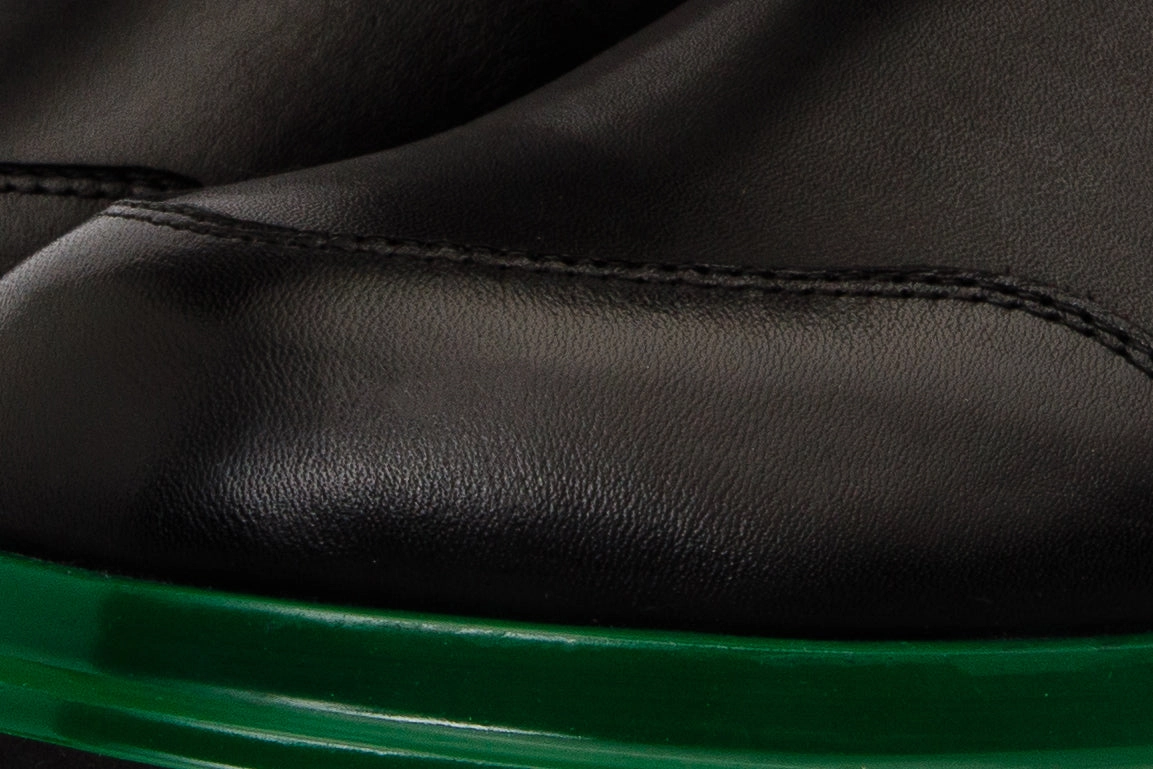 Unisex Blister Prevention Padding The Yako Black Leather Mid Calf Women Boot Final Sale!