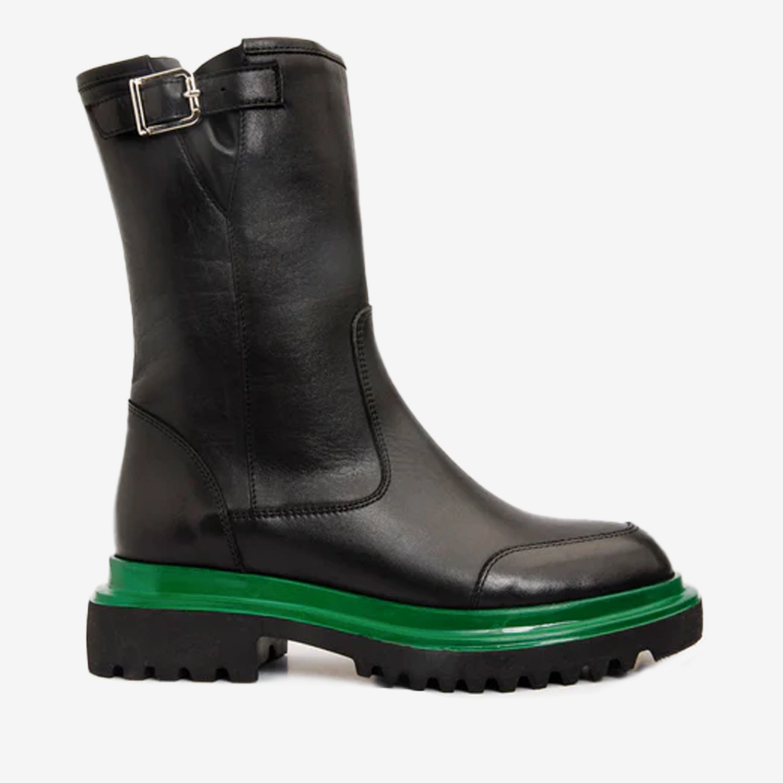 track and field athletes' speed Chic Comfort The Yako Black Leather Mid Calf Women Boot Final Sale!