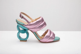 Adjustable Closure performance - enhancing The Zambra Lilac Puffer Leather Women Sandal Final Sale!