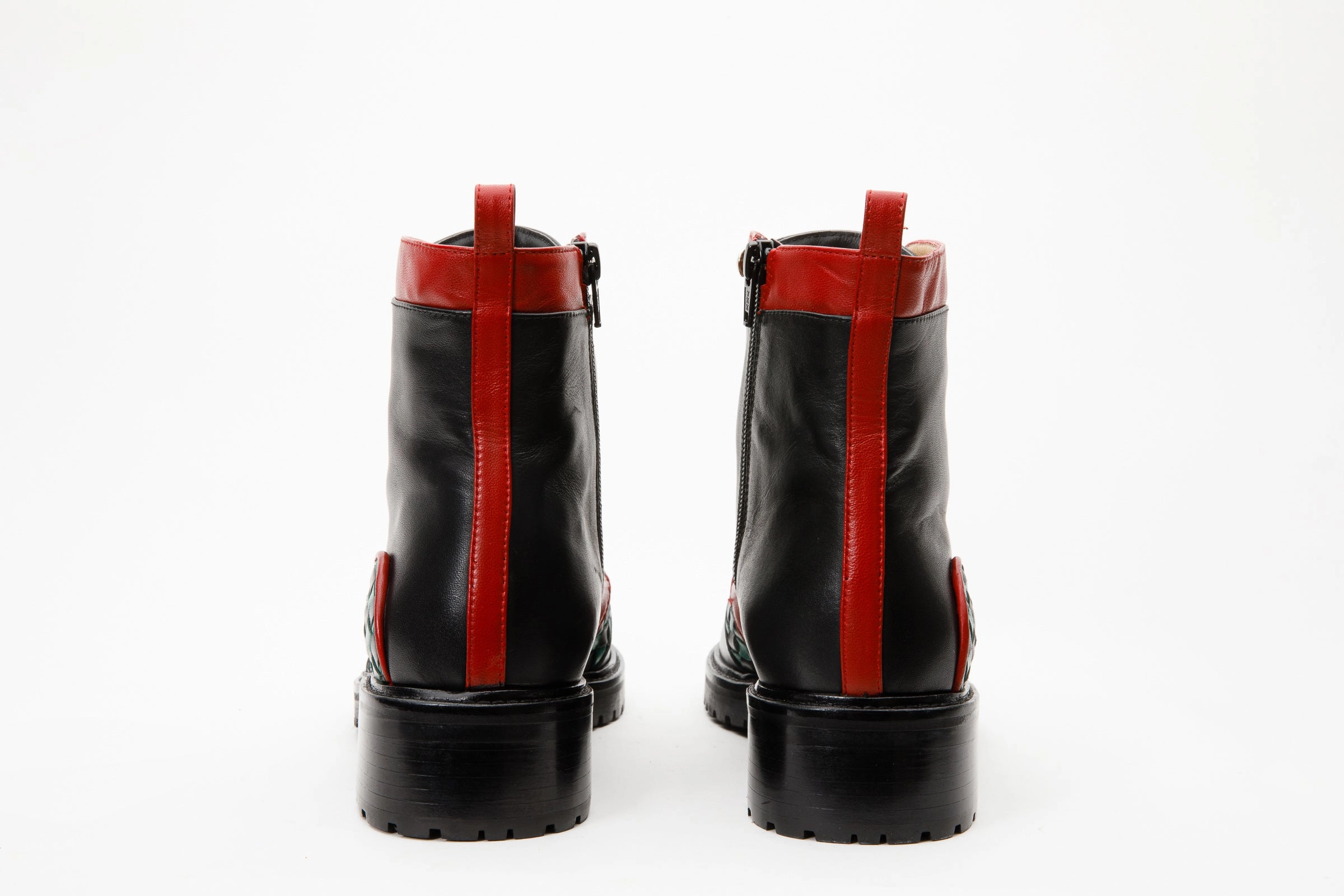 most waterproof The Black River Black Handwoven Leather Ankle Women Boot Final Sale!