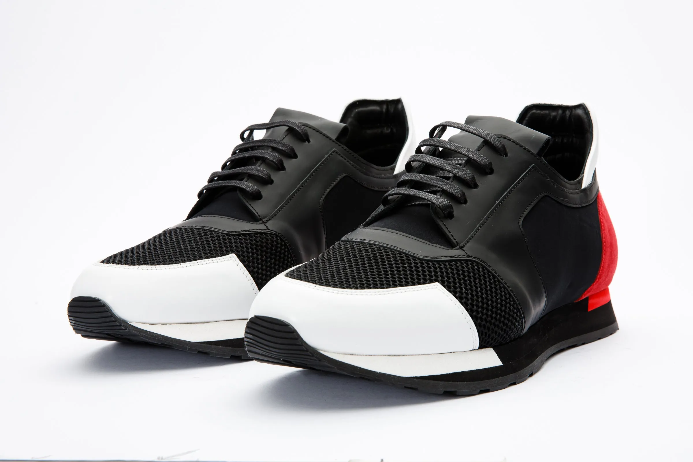 The Jenner Black Leather Men Sneaker Final Sale! No Slip Intense Workout