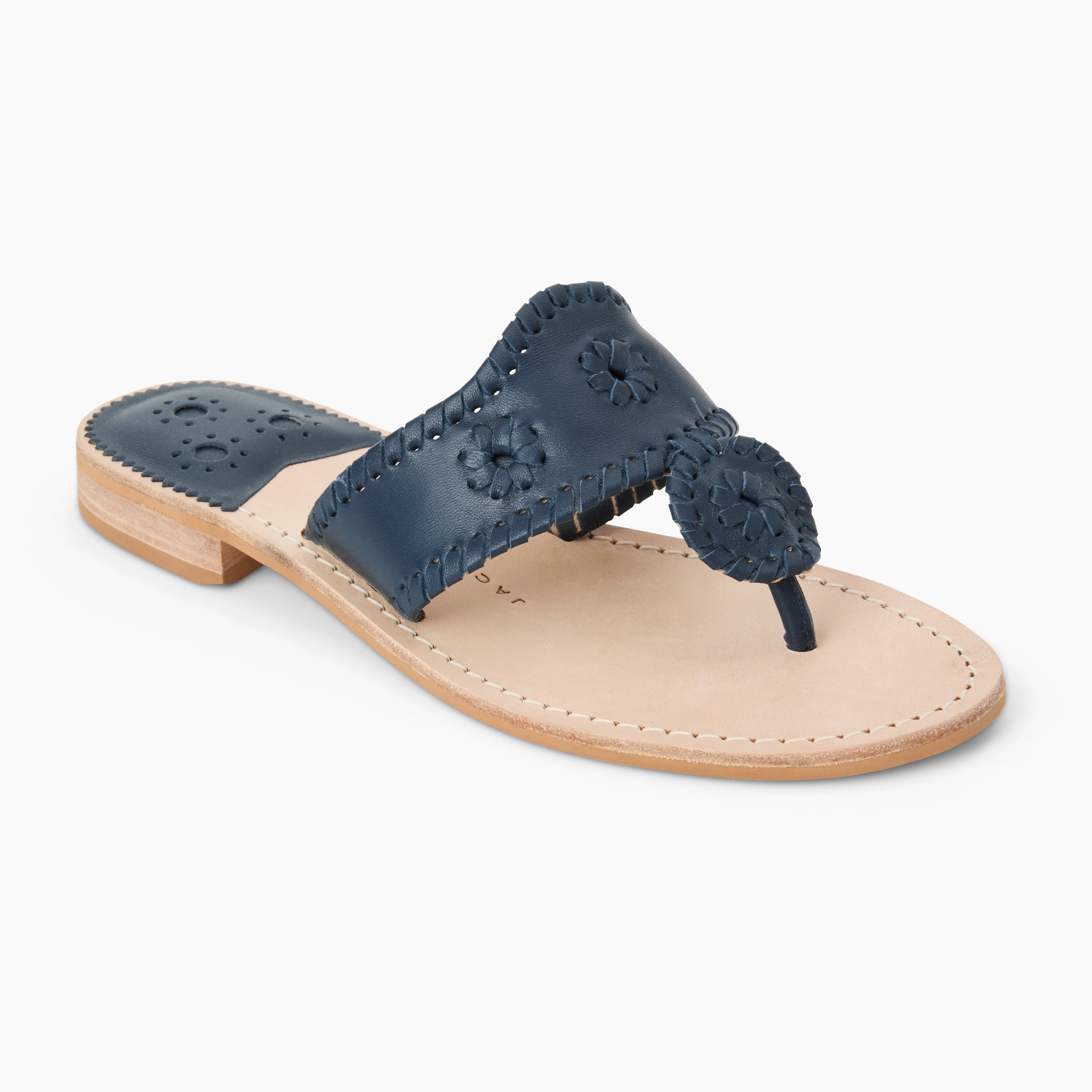 Anti Static Material Padding Around Ankle Jacks Wide Width Leather Flat Sandal