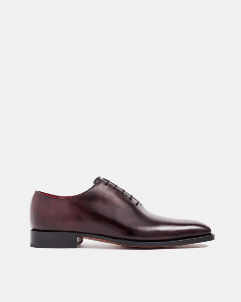 Museum Oxblood Wholecut Oxford Dress Shoe Polished Look