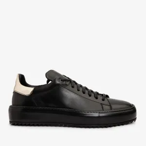 Run Secure The Noble Black Leather Men Sneaker
