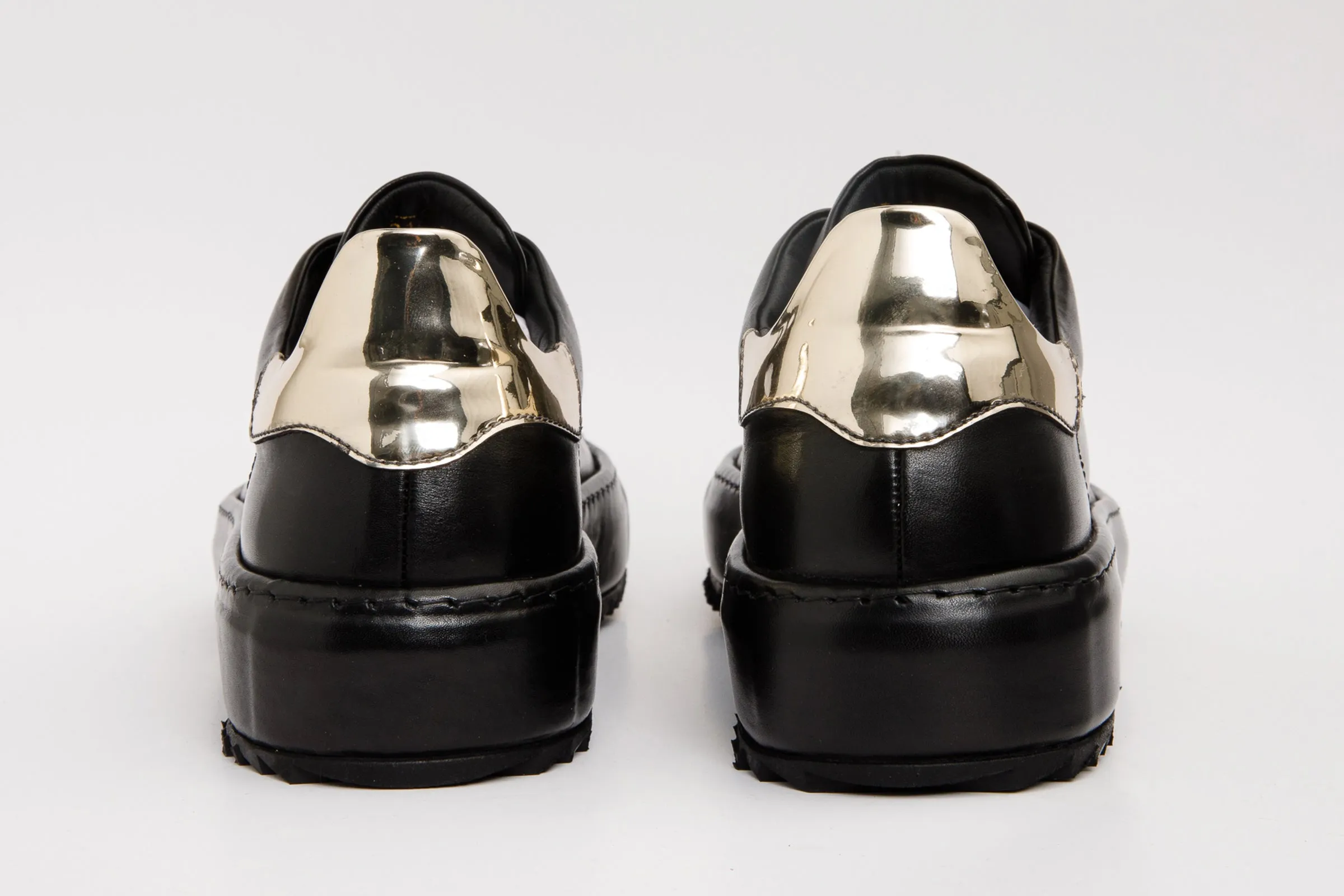 The Noble Black Leather Men Sneaker Modern Trend Comfort Soft