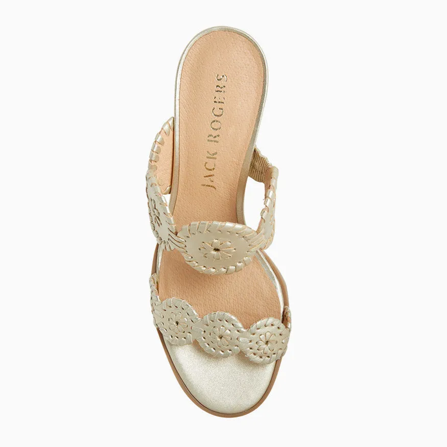 Comfortable Heels Lauren Leather Block Mid Heel