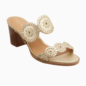 Lauren Leather Block Mid Heel Bold Appeal