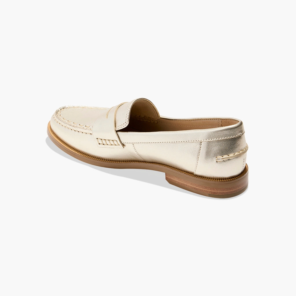 Tipson Leather Penny Loafer Versatile Footwear Style Beer Glow