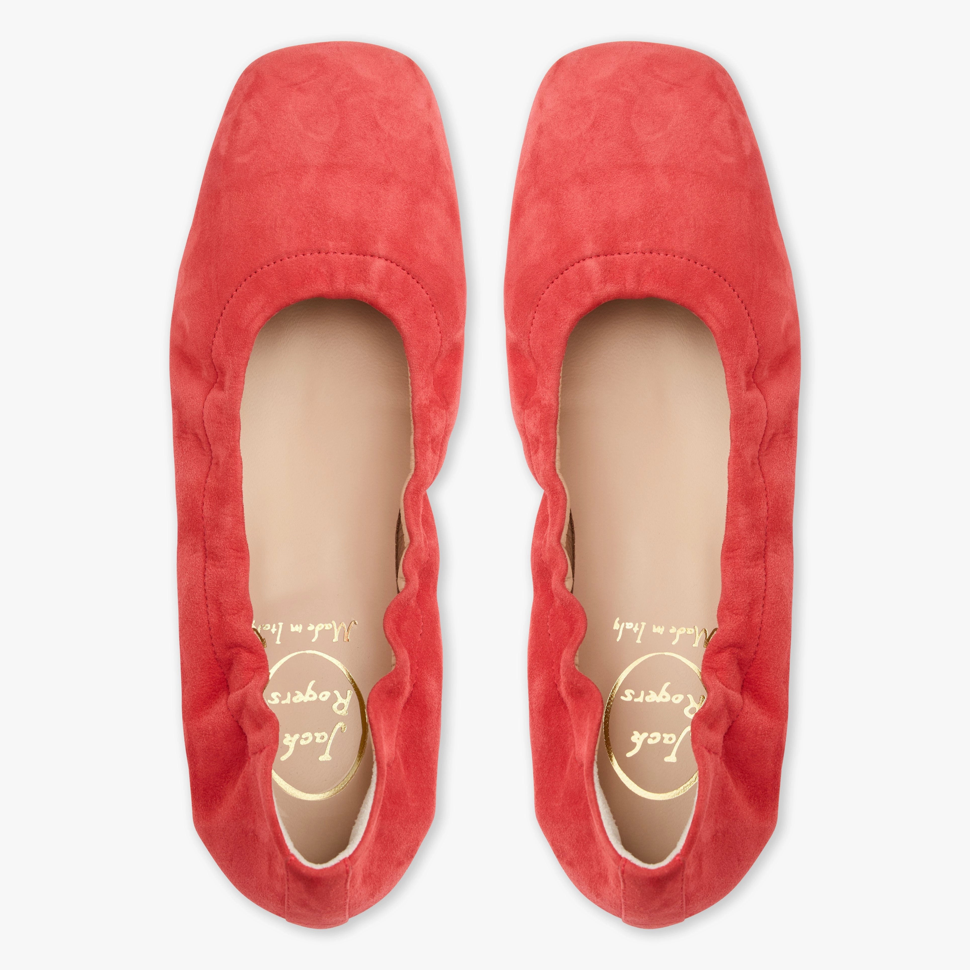 Santa Maria Italian Suede Ballet Flat Boutique Trip Party Glow