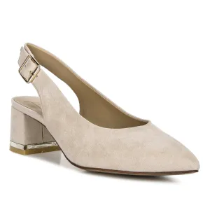 Top Job Faux Suede Slingback Sandals