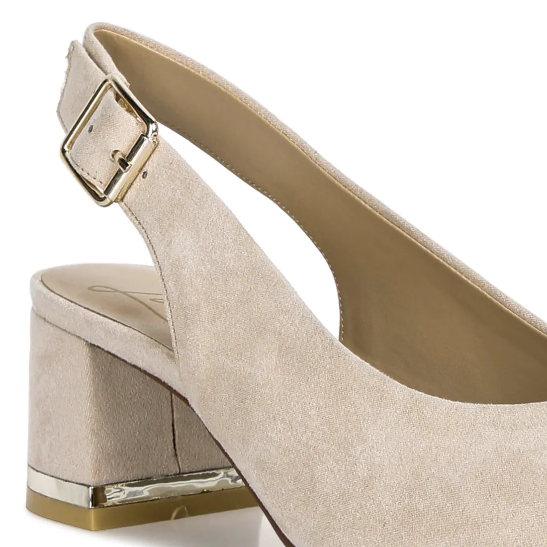 Top Job Faux Suede Slingback Sandals