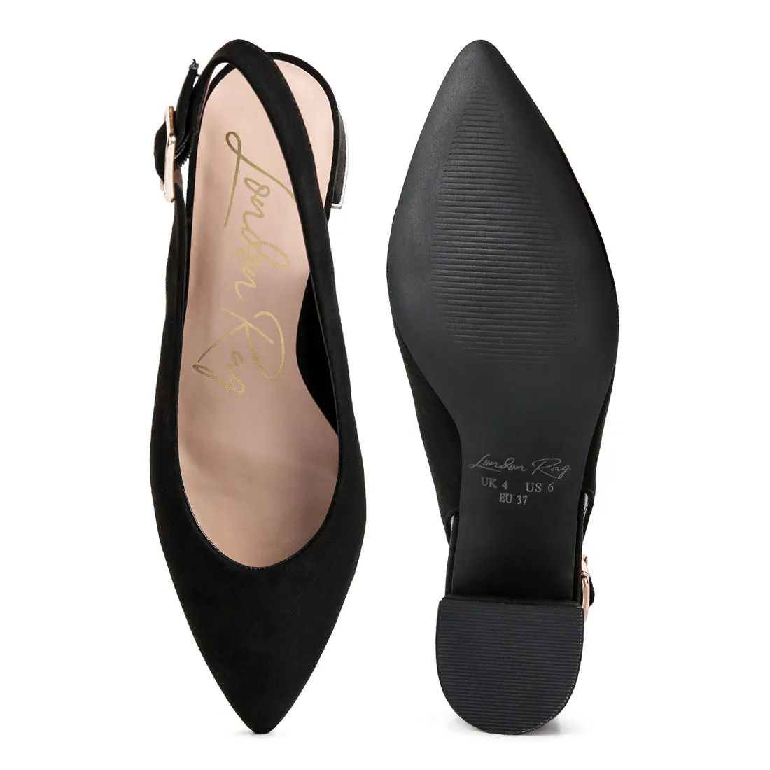 Top Job Faux Suede Slingback Sandals