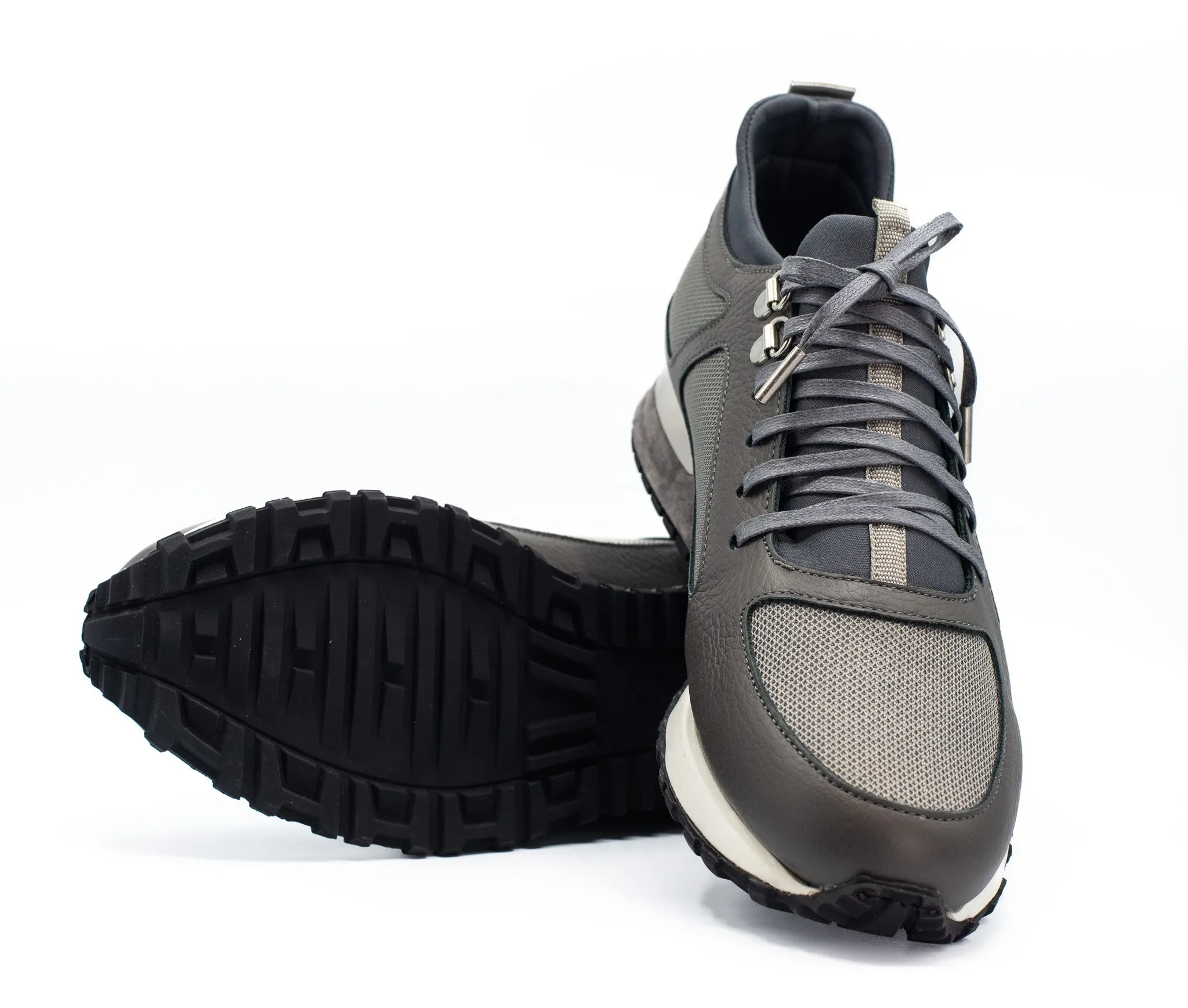 Stable Control The Dos Rios Grey Leather Men Sneaker Final Sale!