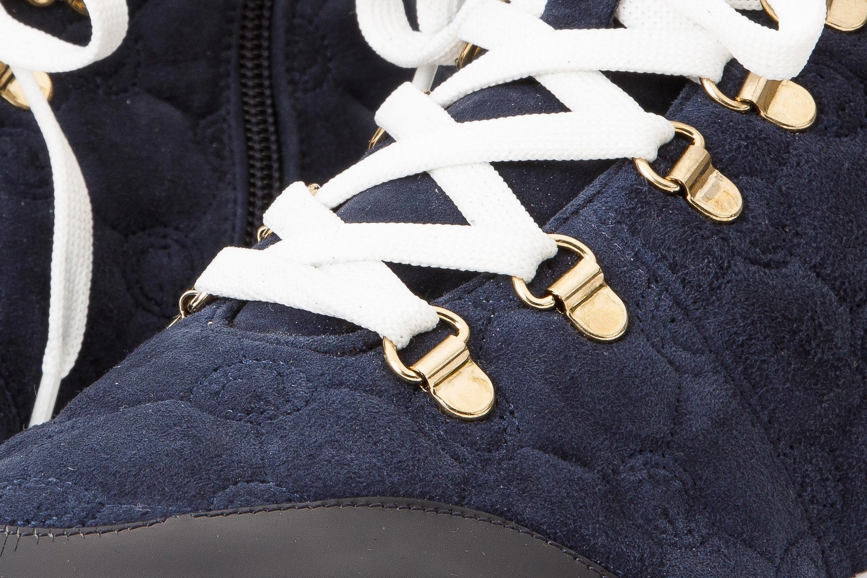 The Cambridge Navy Blue Suede Quilted Leather Ankle Women Boot Final Sale! espadrilles Unisex