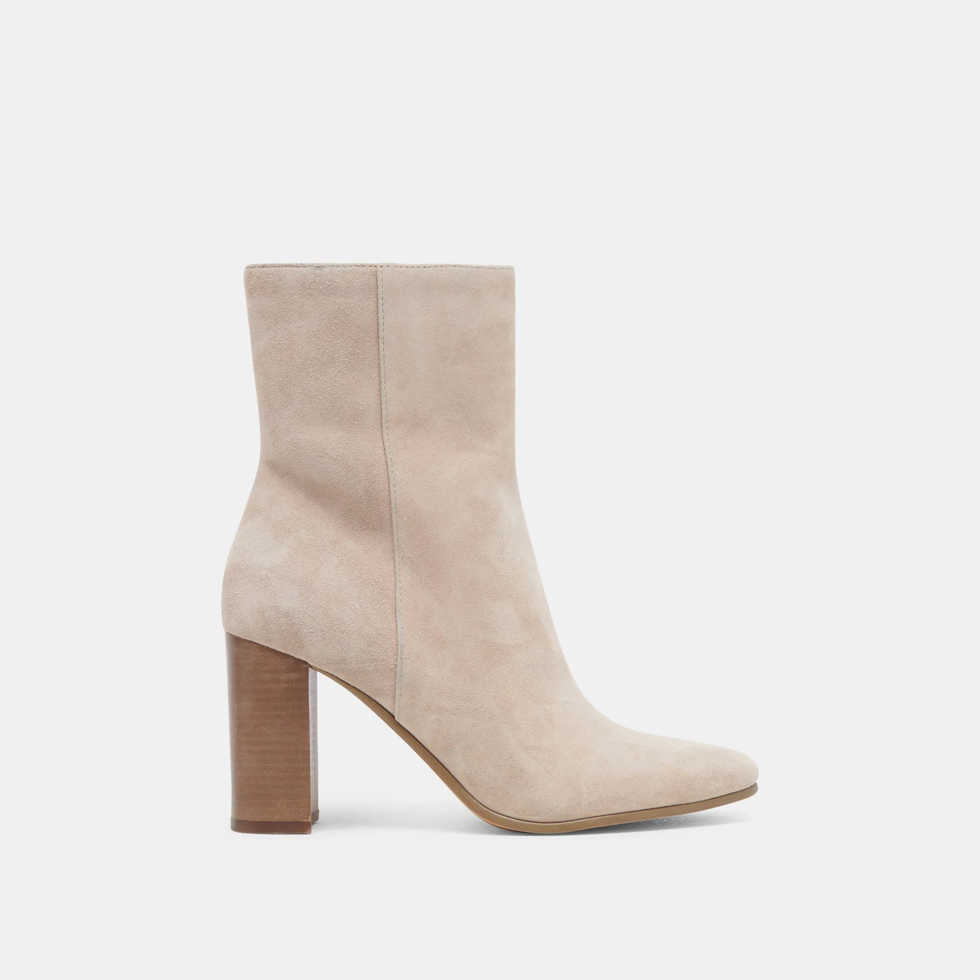SUZY WIDE BOOTIES TAUPE SUEDE Comfort Grip Flexible Shank
