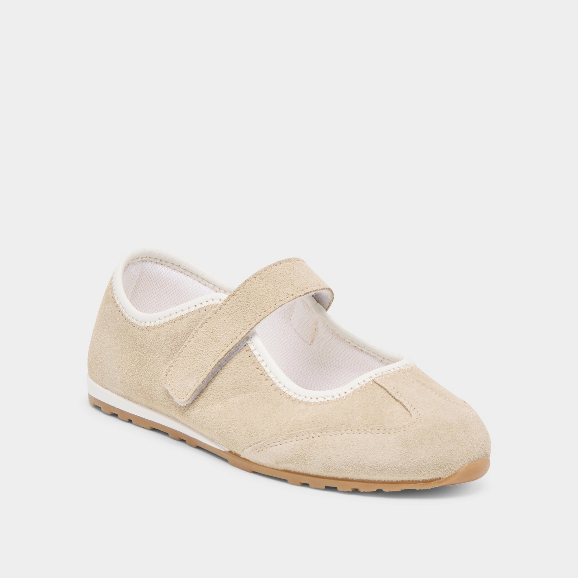 Elastic laces SOFYA SNEAKERS CAMEL SUEDE