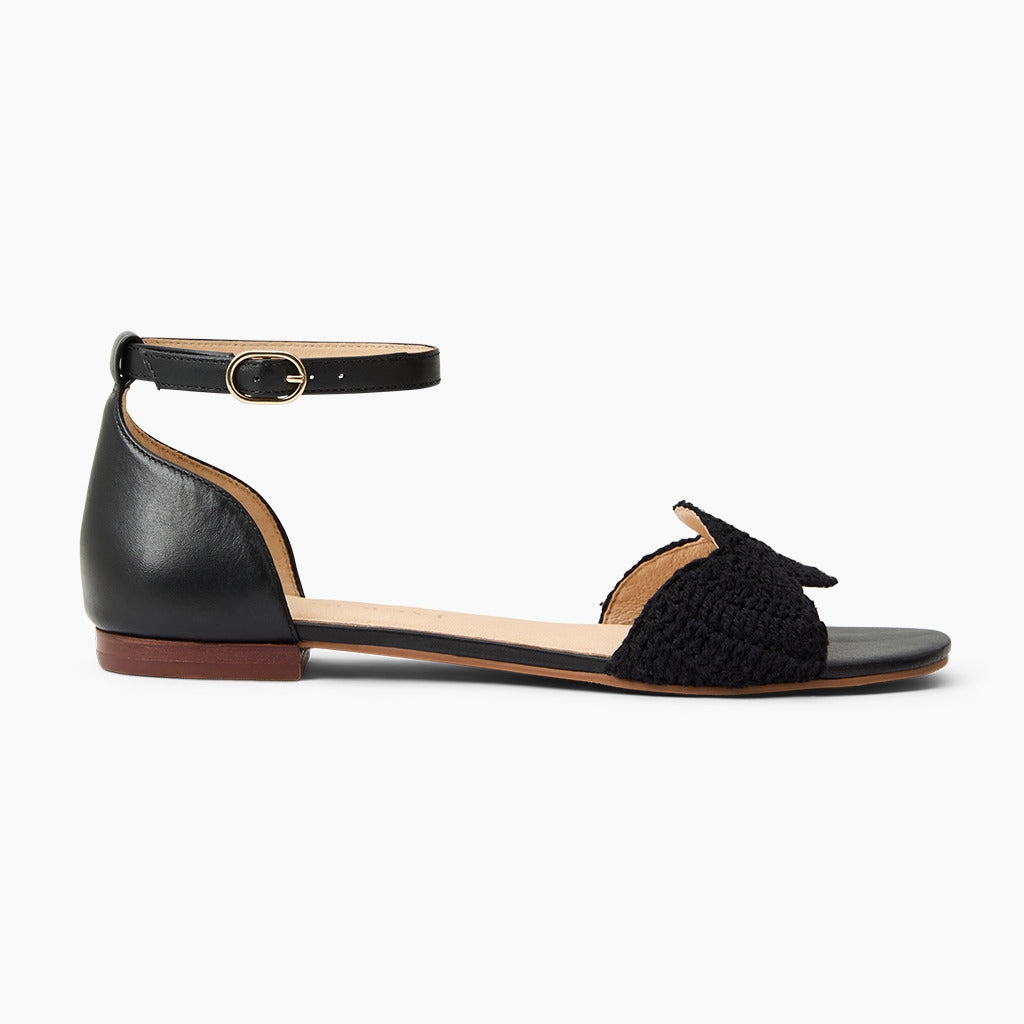 Comfortable For All-Day Wear Laurin Crochet Ankle Strap Sandal