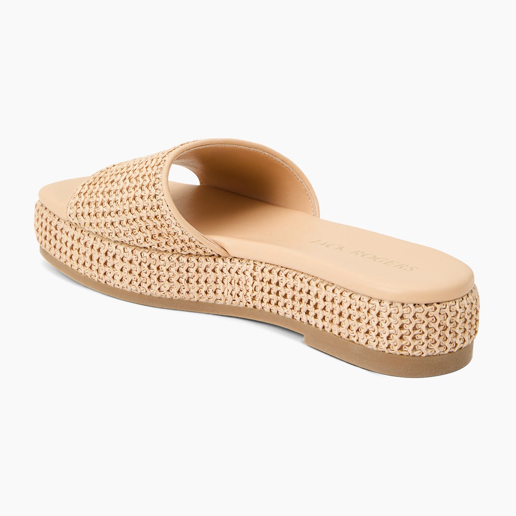 Ventilation Airflow Channels Bay Raffia Flatform Sandal