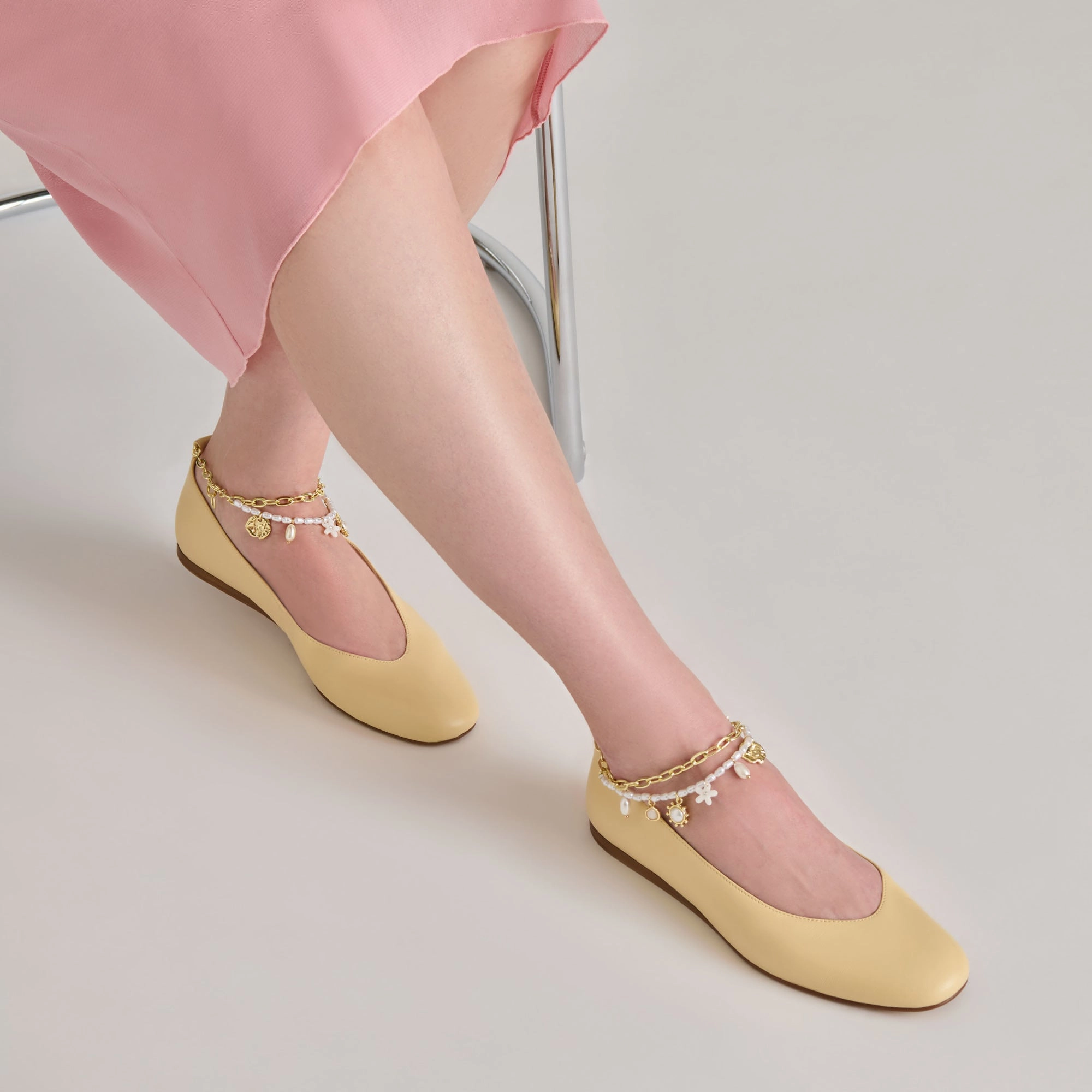 BAIDEN BALLET FLATS WARM NATURAL LEATHER Harvest Glow Indoor Wear