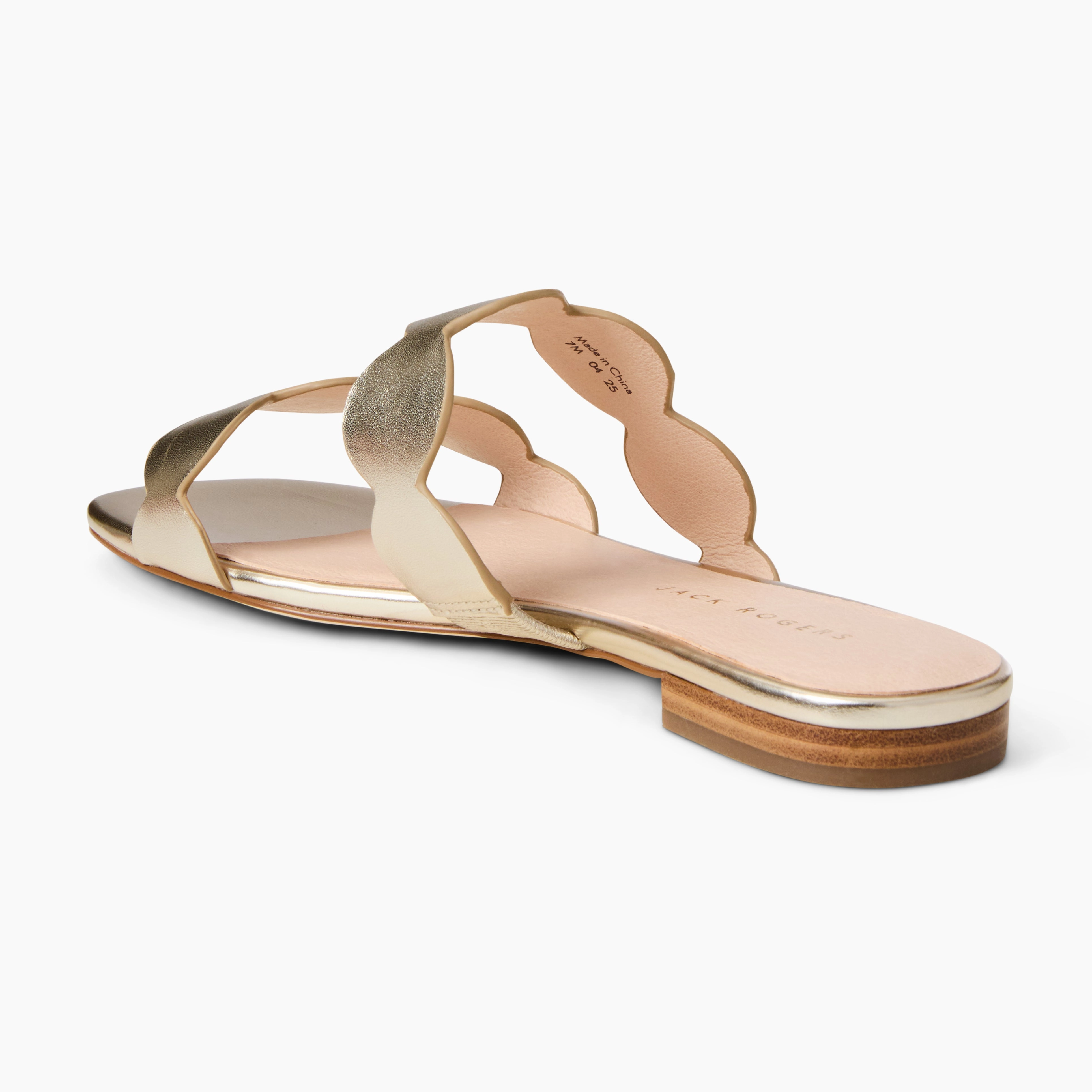 Minimal Feel Greglen Leather Flat Slide