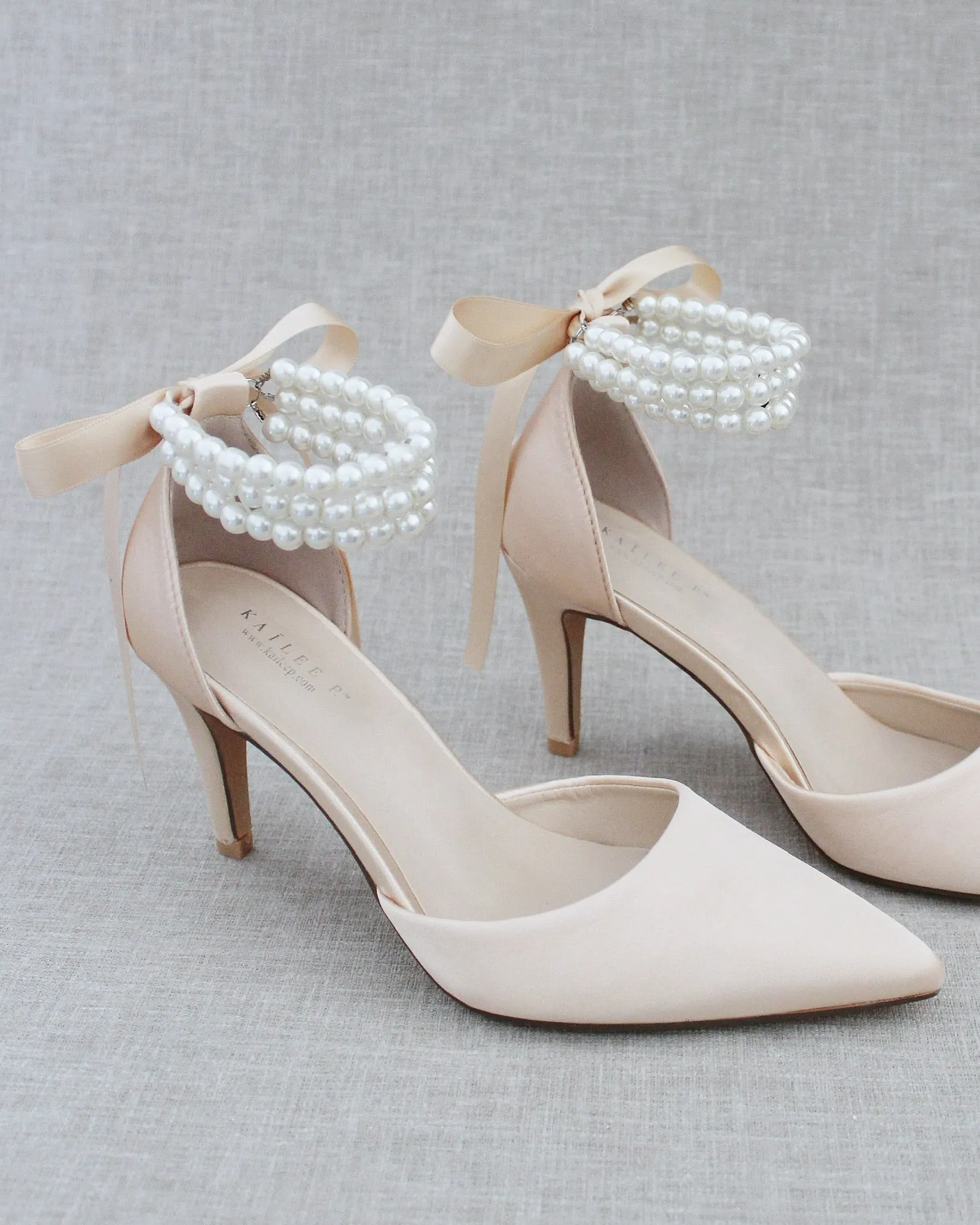 Trinity Pearl Wrap Evening Shoes
