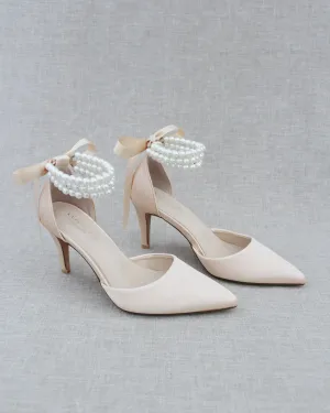 Trinity Pearl Wrap Evening Shoes