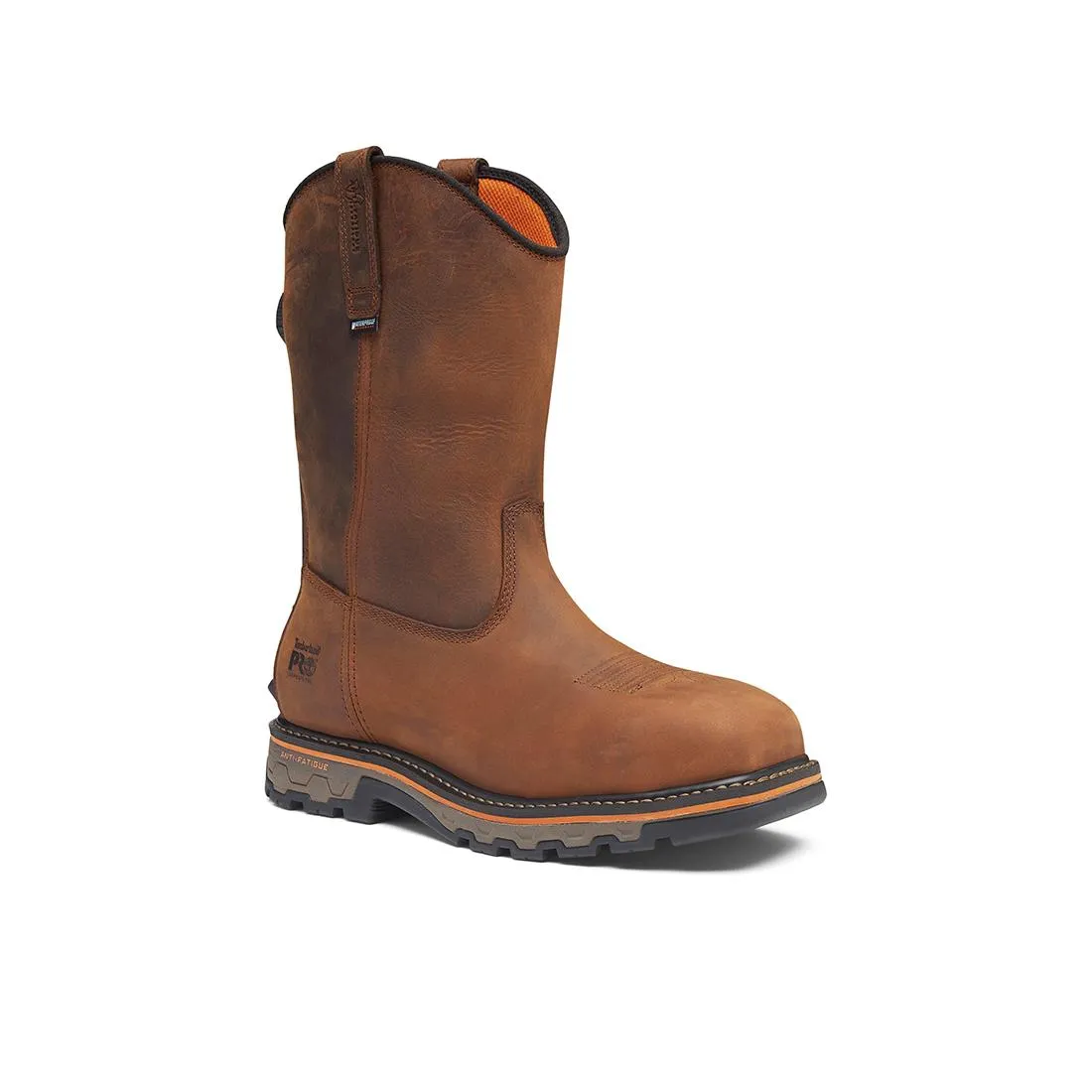 True Grit Waterproof Nano-Toe Pull-On Work Boot Boa Full Grain Medium Brown
