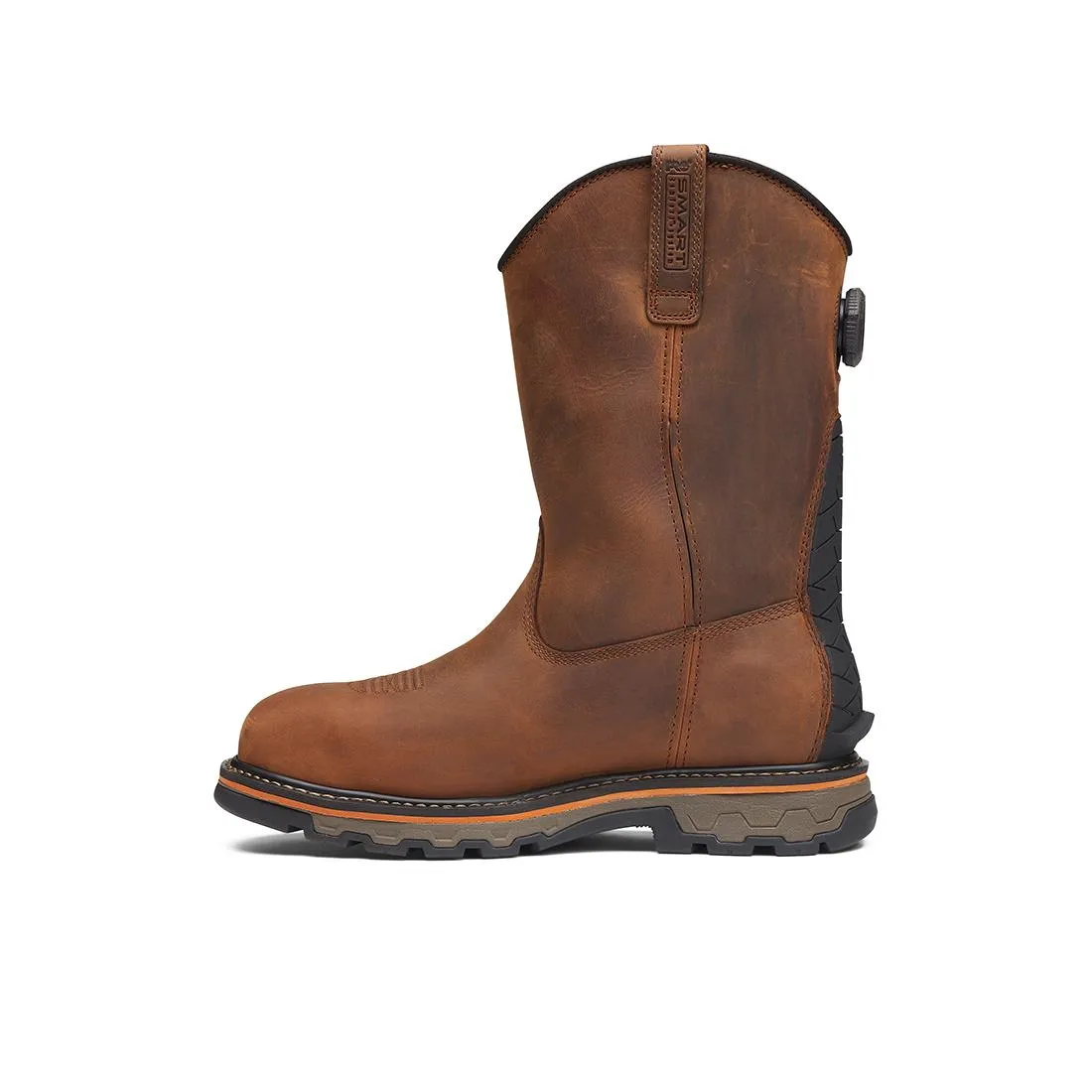 True Grit Waterproof Nano-Toe Pull-On Work Boot Boa Full Grain Medium Brown